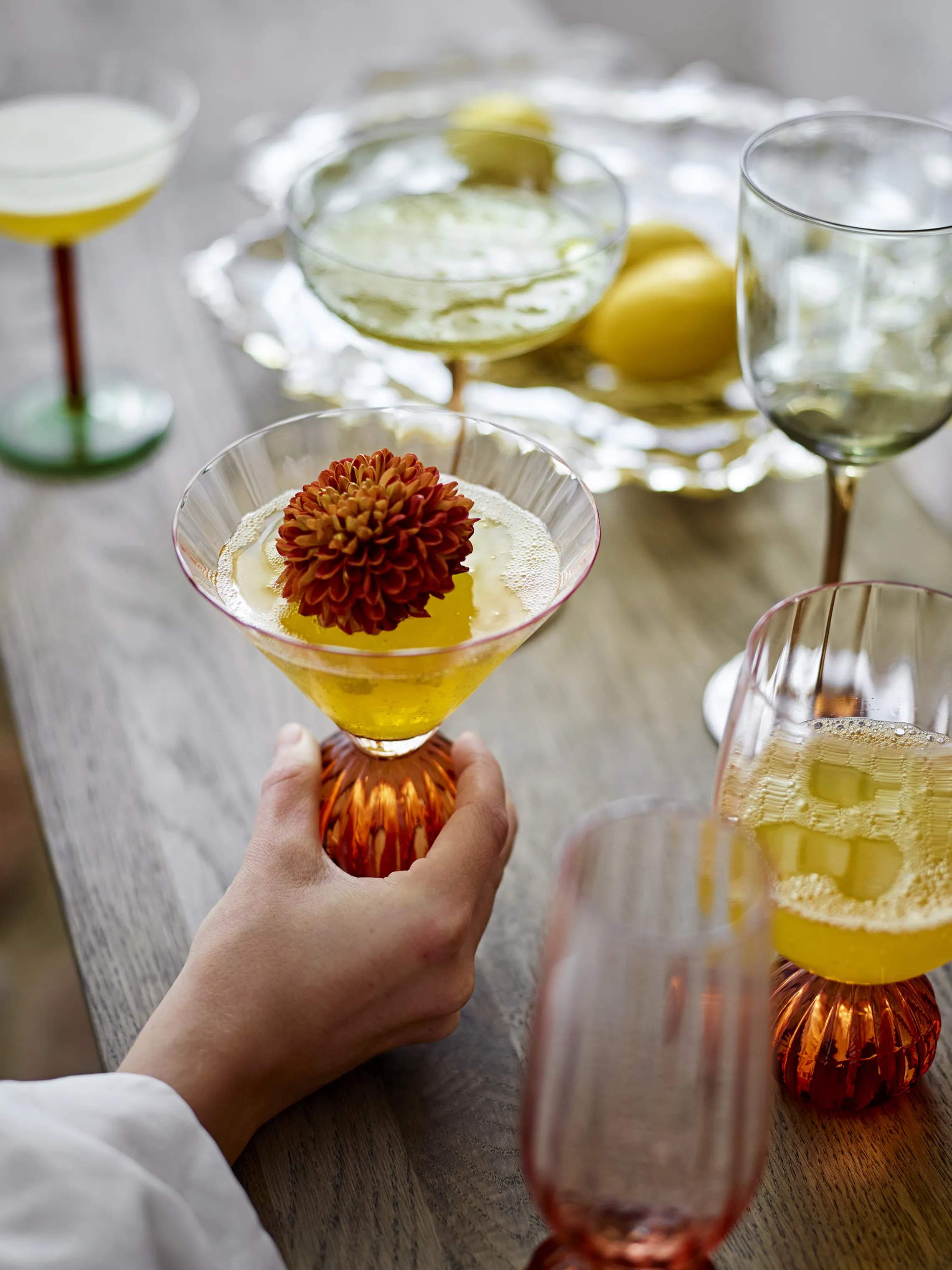 Bloomingville Cocktailglas Taurin Cocktailglas i Lyserød, 2