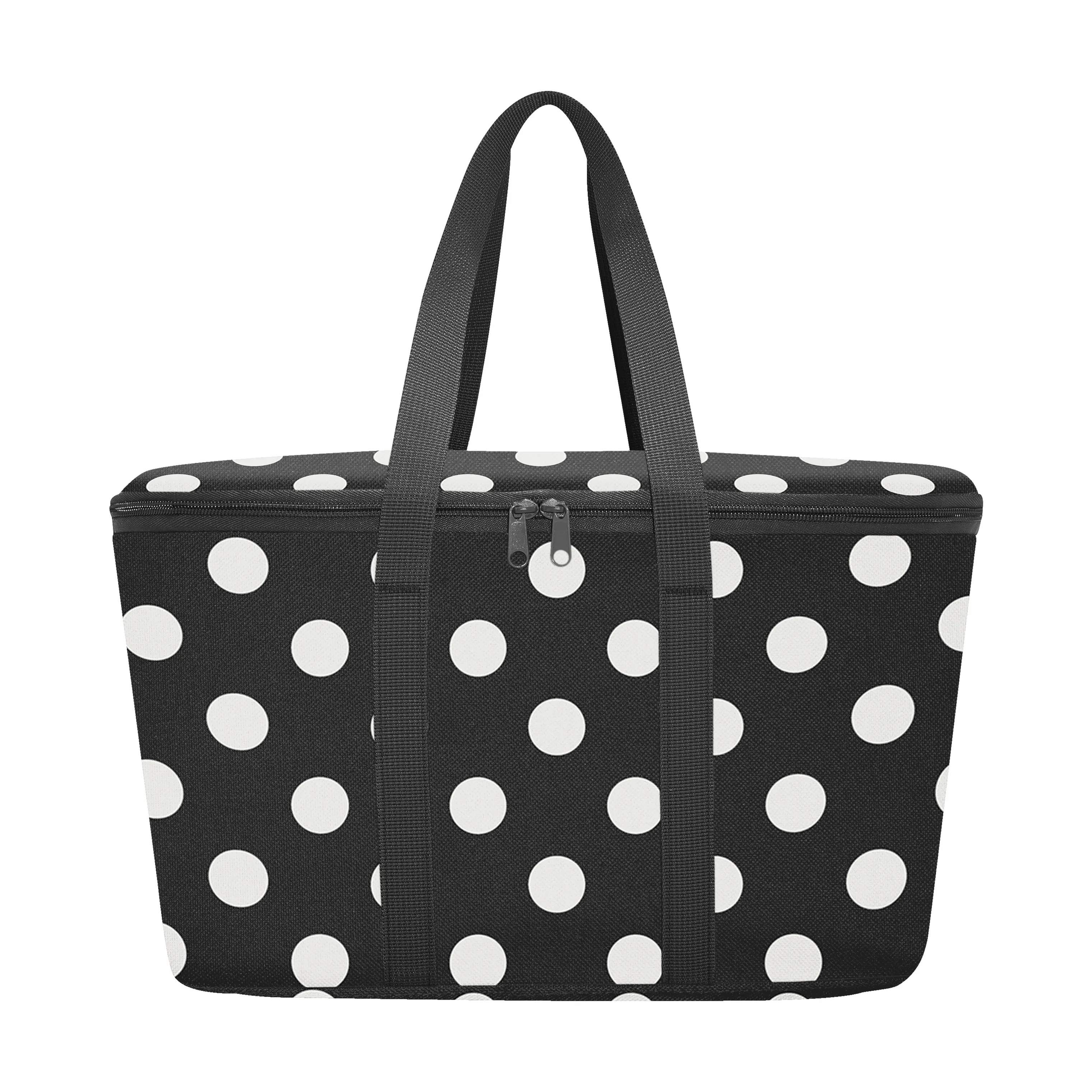 Coolerbag Køletaske, white dots, large