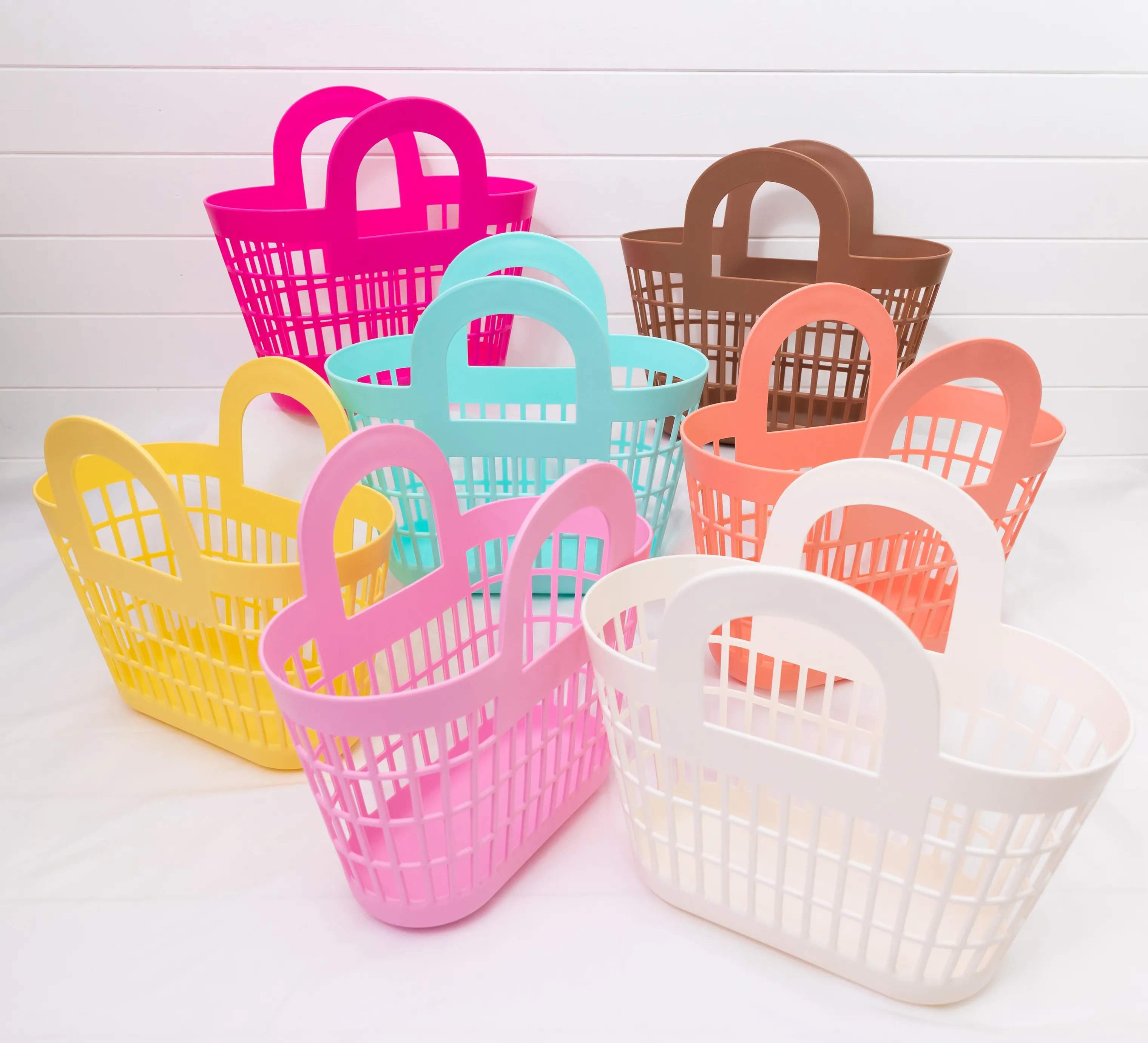 Sun Jellies Øvrigt interiør Atomic Tote Rosie Basket i Berry Pink, 2