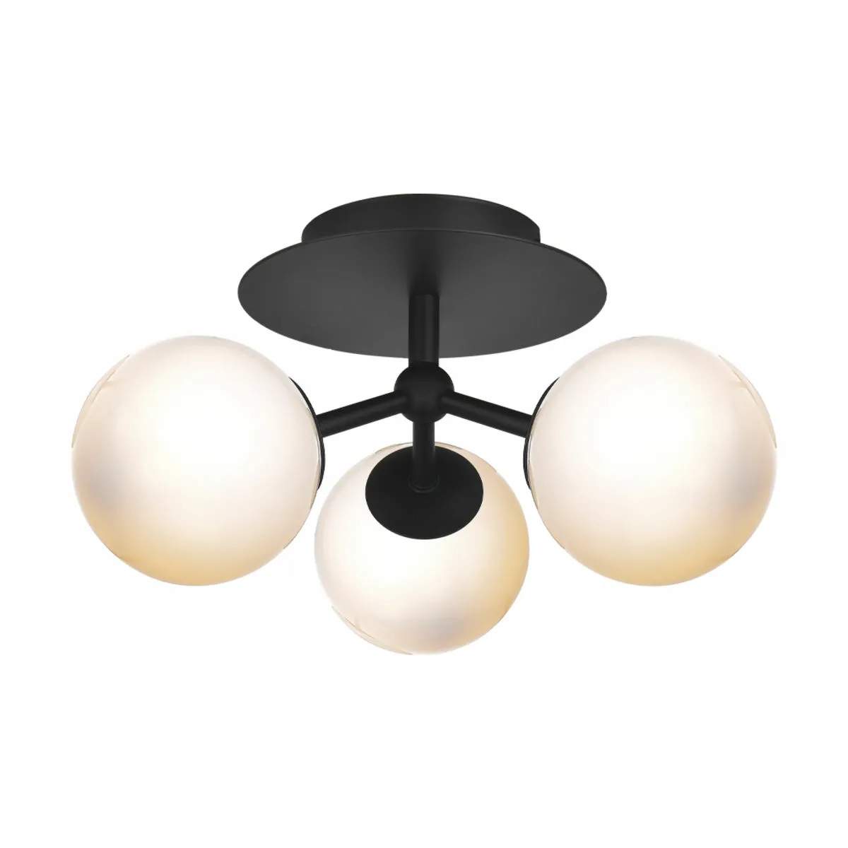 Atom Trio Loftslampe, sort/opal, large