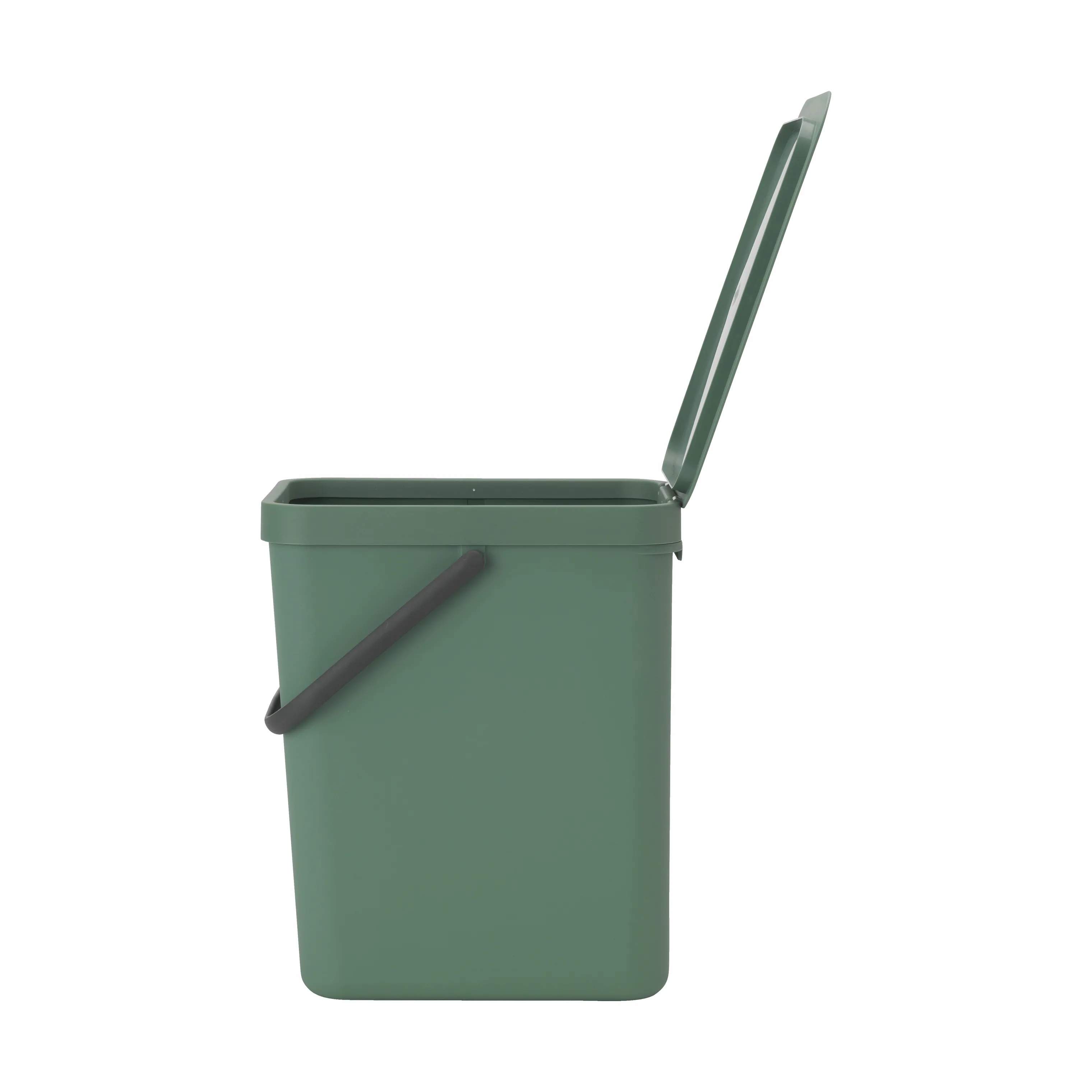 Brabantia Spande uden pedal Sort & Go Affaldsspand i Grøn, 25 L, 4
