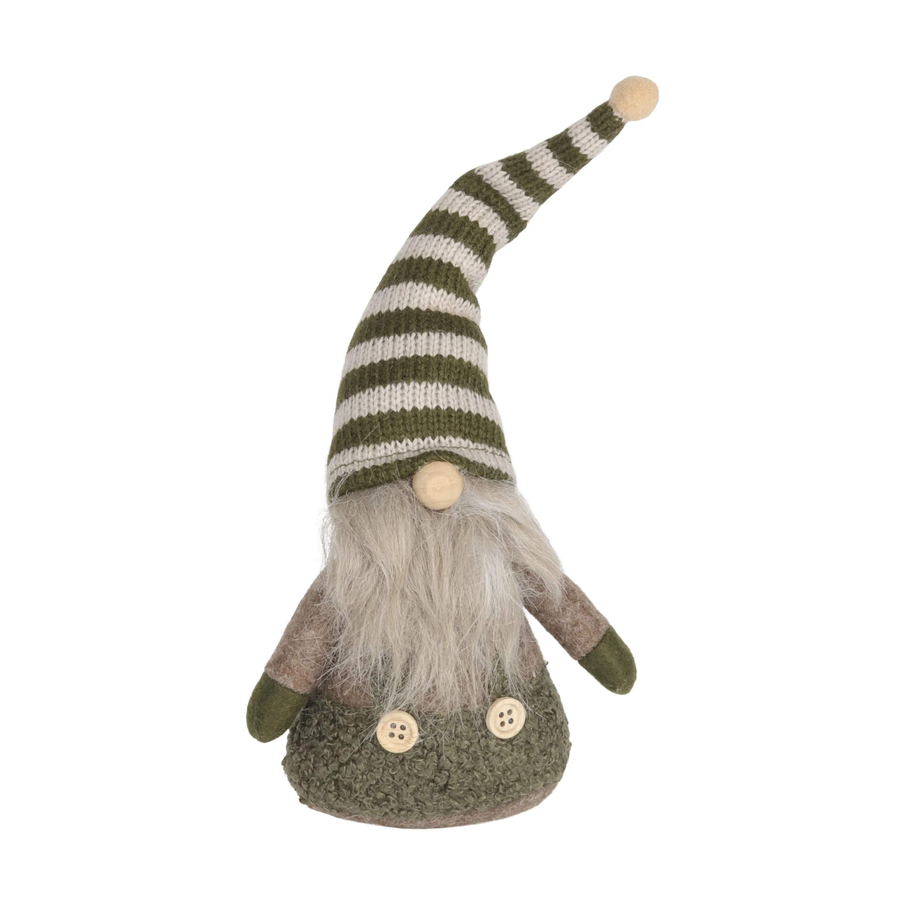 Casa Christmas Julefigurer Nisse i beige/grøn, 1