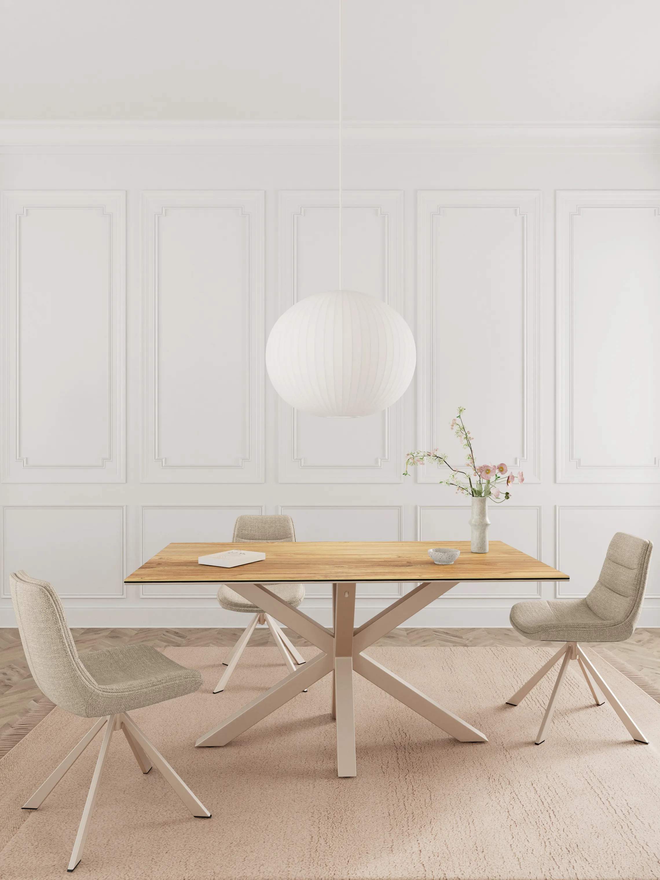 CASA Living Spisebordsstole Adisa Spisebordsstol i Beige, 3
