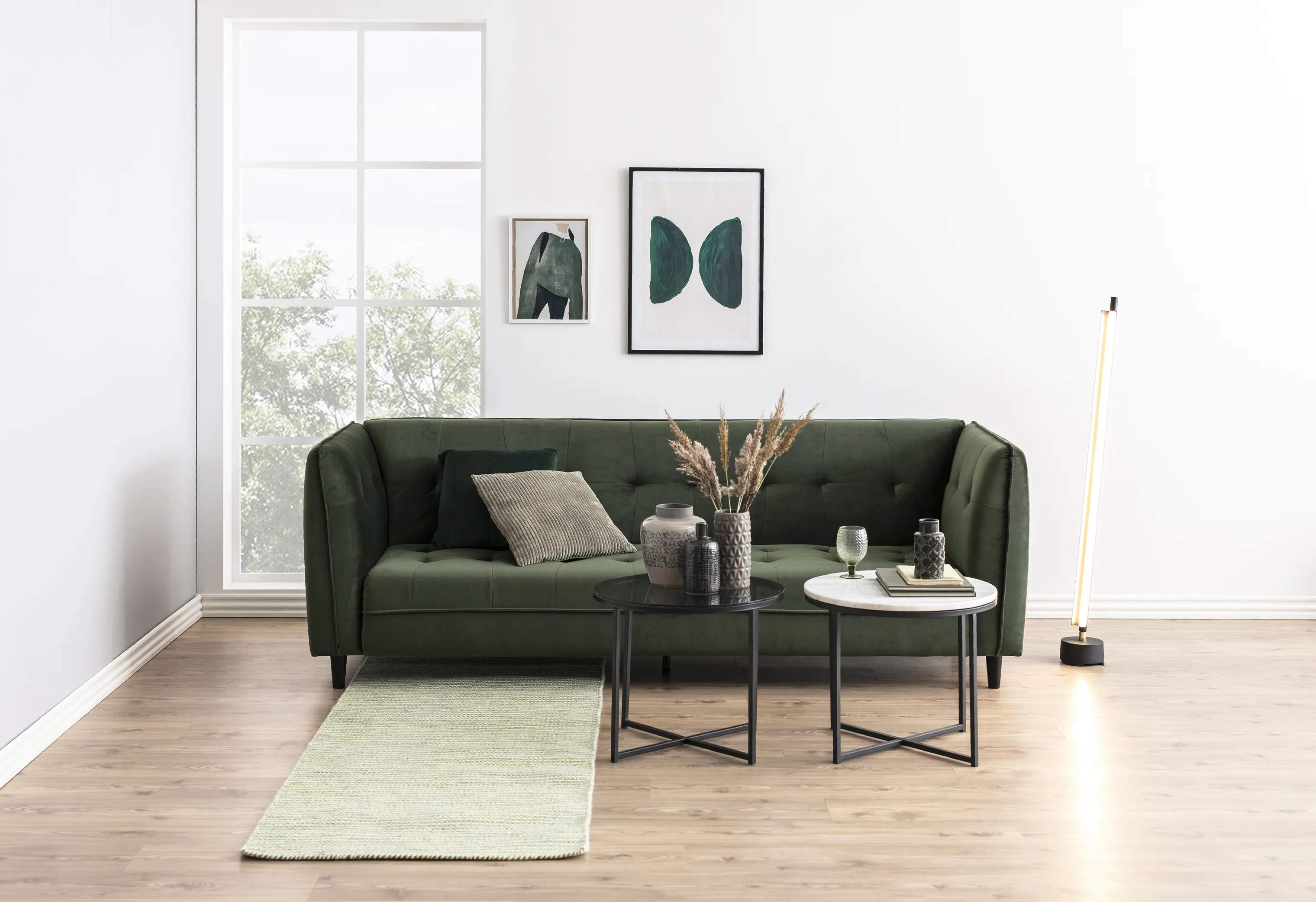 CASA Living Sideborde Cross Hjørnebord i Røg/sort, 2
