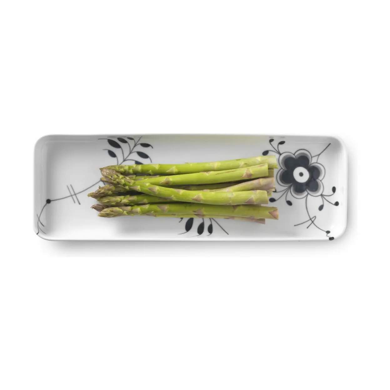 Royal Copenhagen Serveringsfade Sort Mega Riflet Fad i Sort/hvid, 36 cm, 4