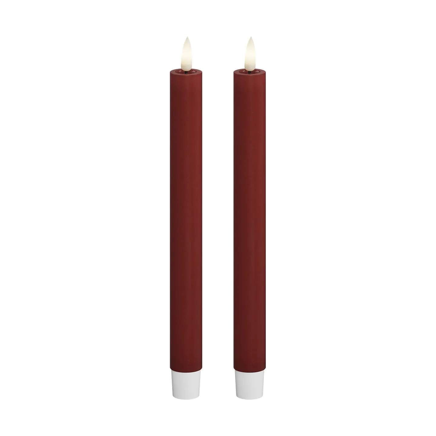 Deluxe Homeart LED-lys Real Flame LED Kronelys - 2 stk. i Rød, 24 cm, 1