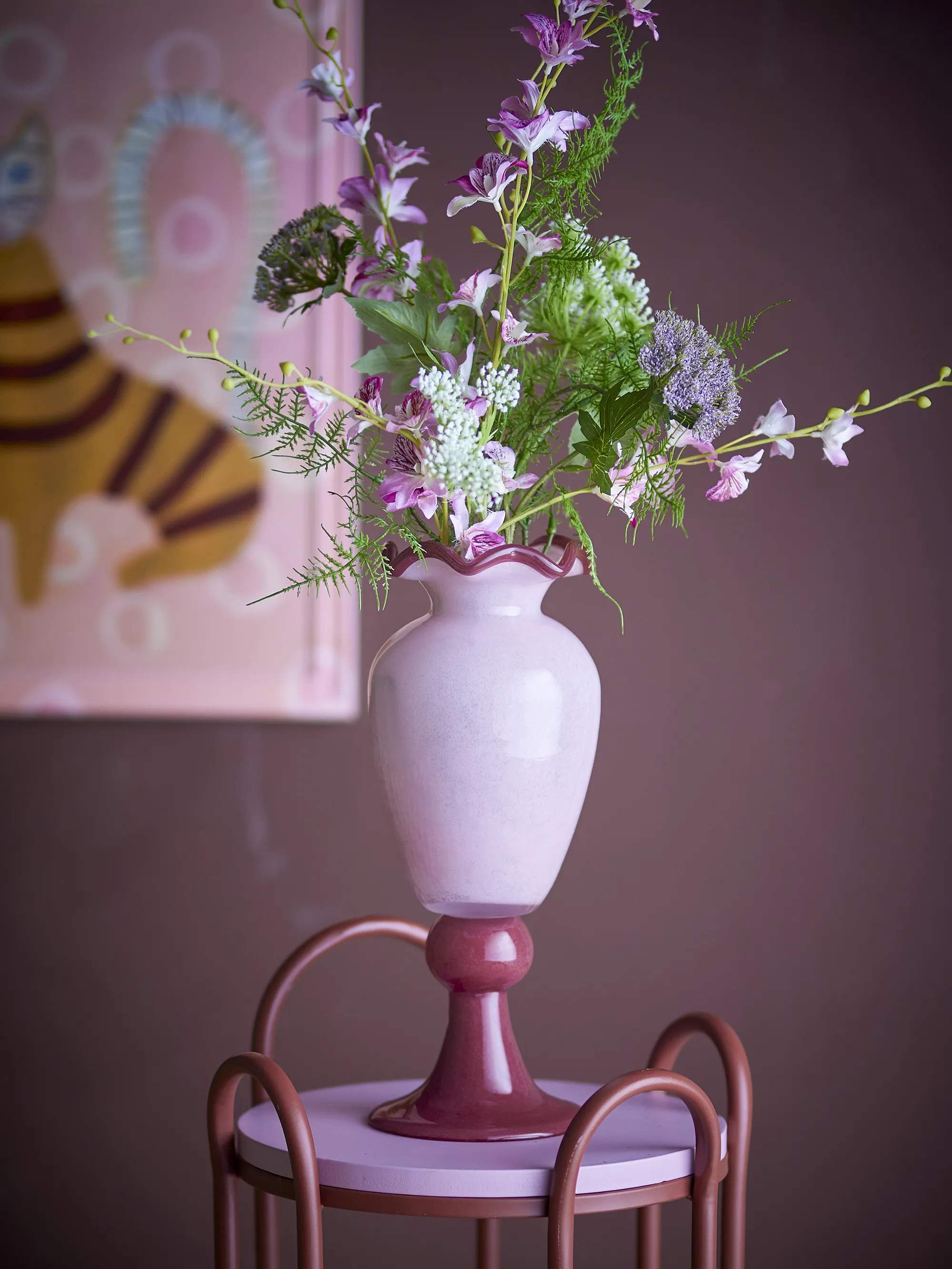 Bloomingville Vaser Vase - Frills i Lyserød, 2
