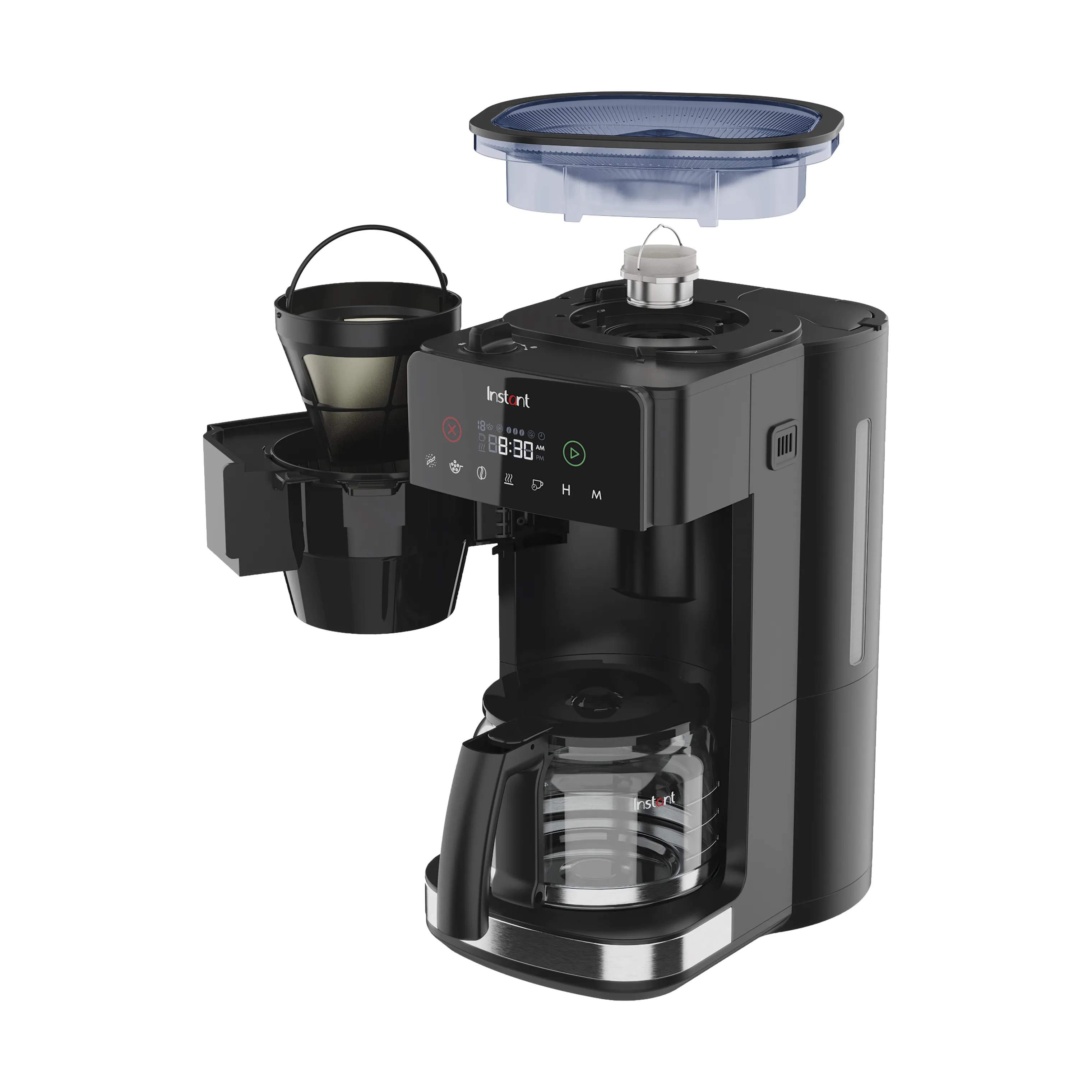 Instant Kaffemaskiner Bean to Cup Kaffemaskine i Sort, 4