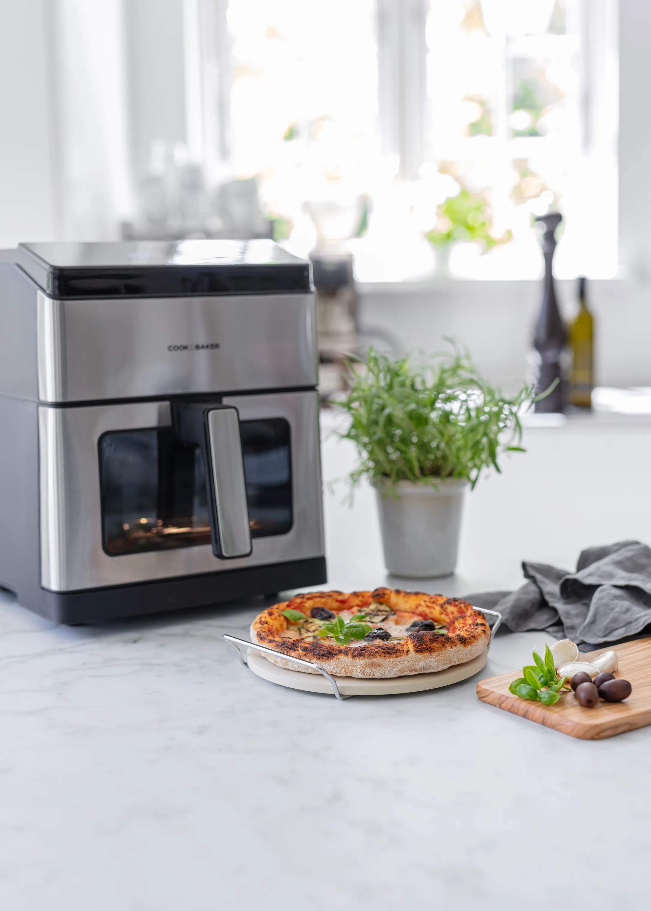 Cook & Baker Tilbehør til airfryers Airfryer Pizzasten i Natur, 2