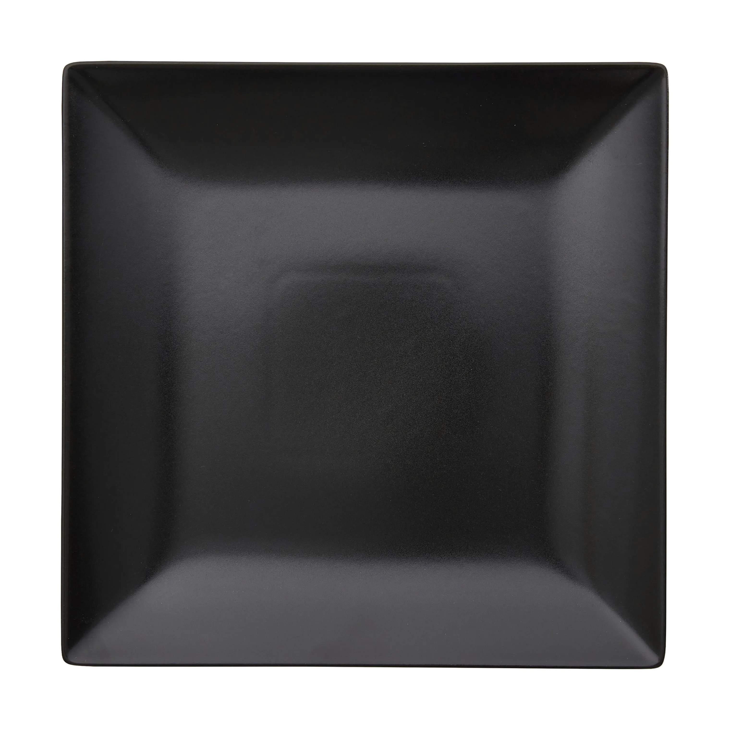 Quadro Flad Tallerken, sort, large
