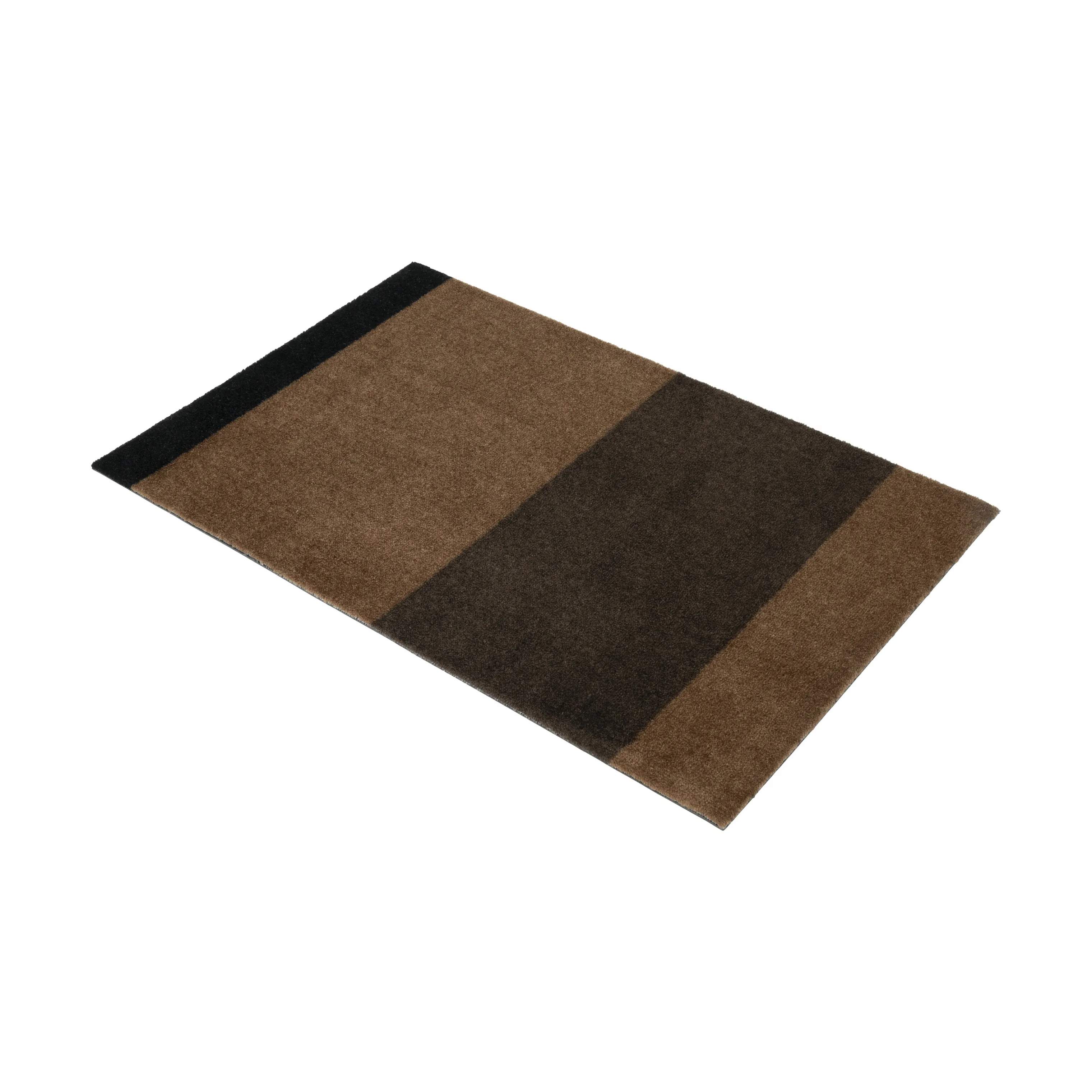 Tica Copenhagen Dørmåtter Stripes Horisontal Gulvmåtte i brun/cognac/sort, B60 x L90 cm, 4