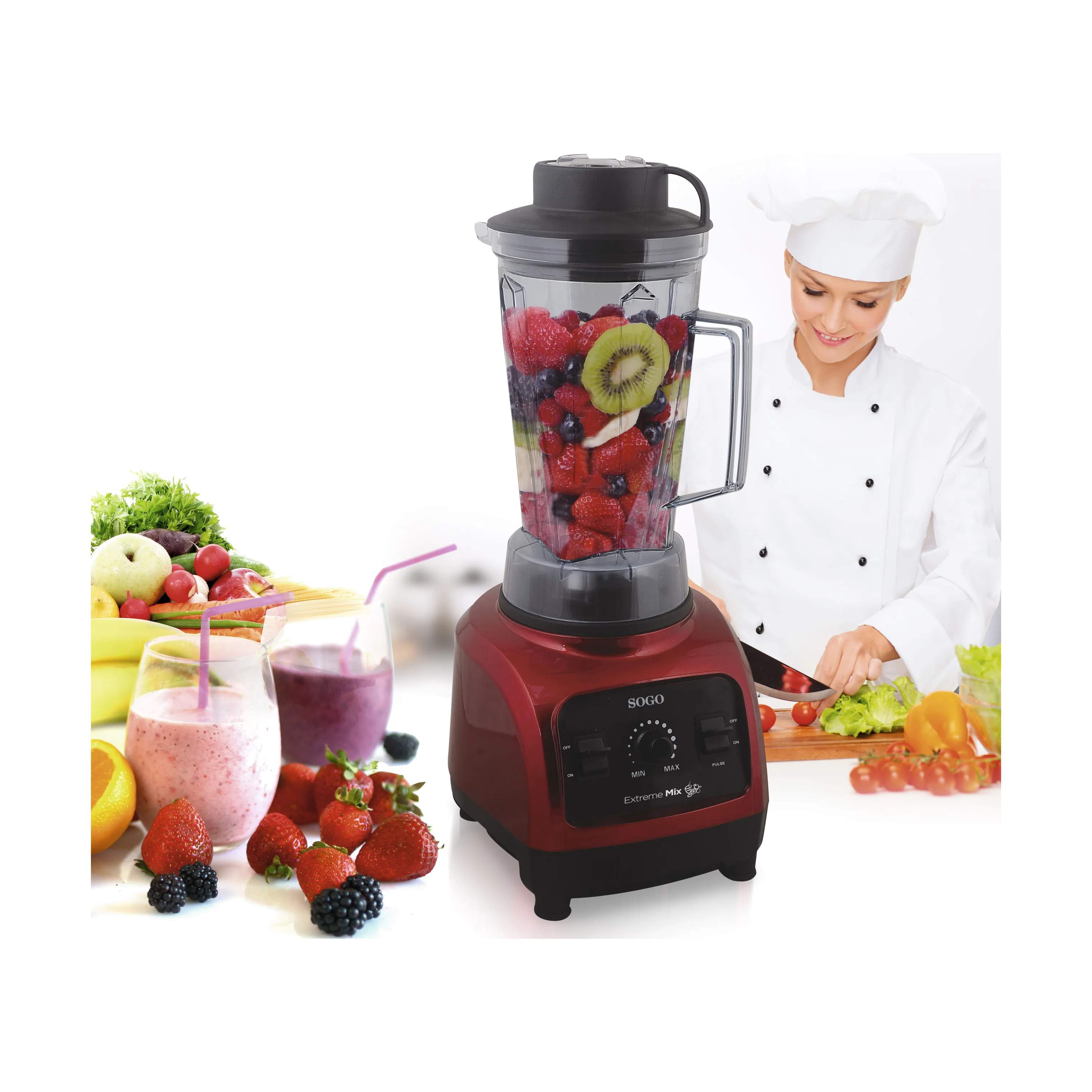 Sogo Blendere Power Blender i Rød, 3
