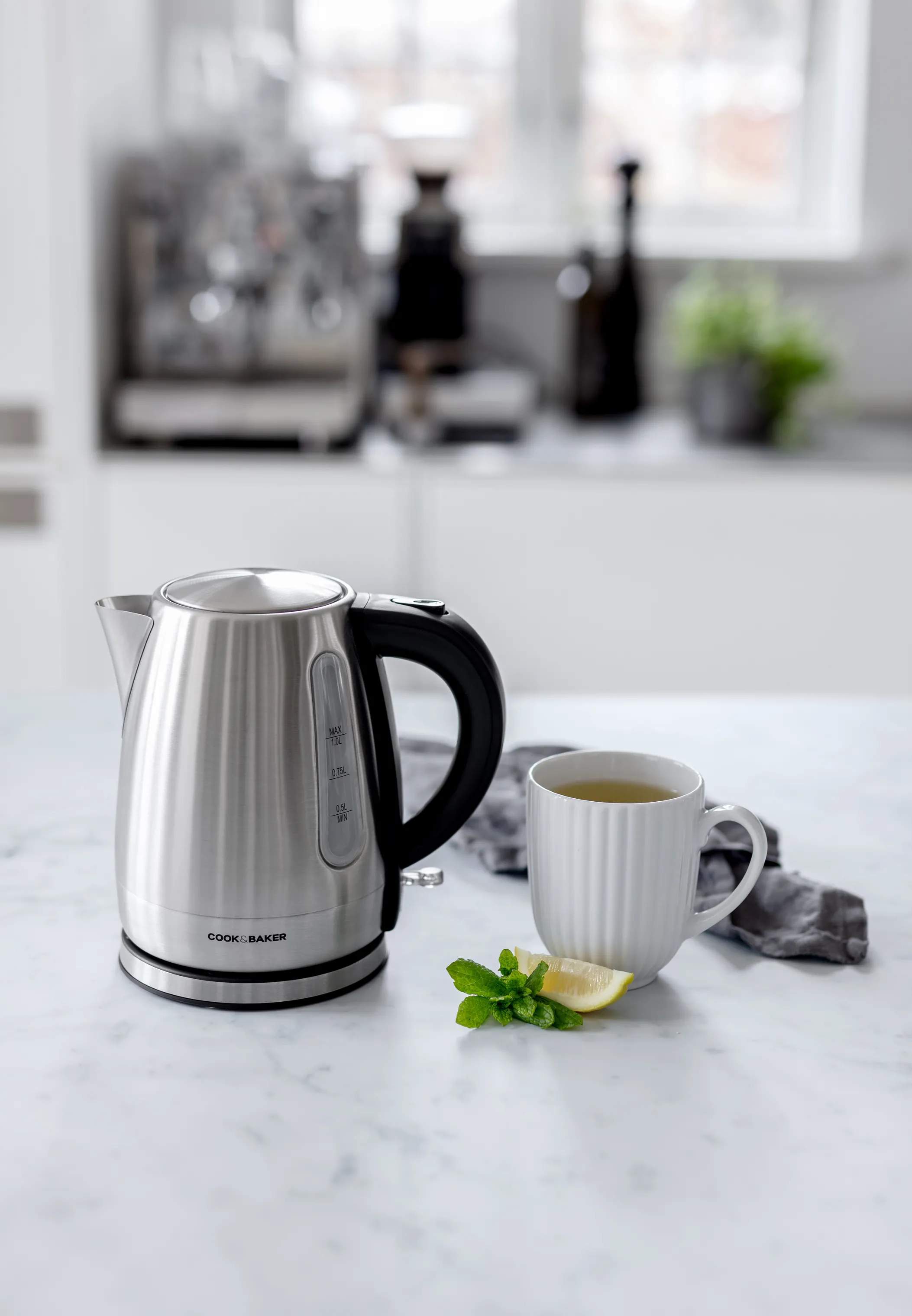 Cook & Baker Elkedler Elkedel i Stål, 1 L, 3