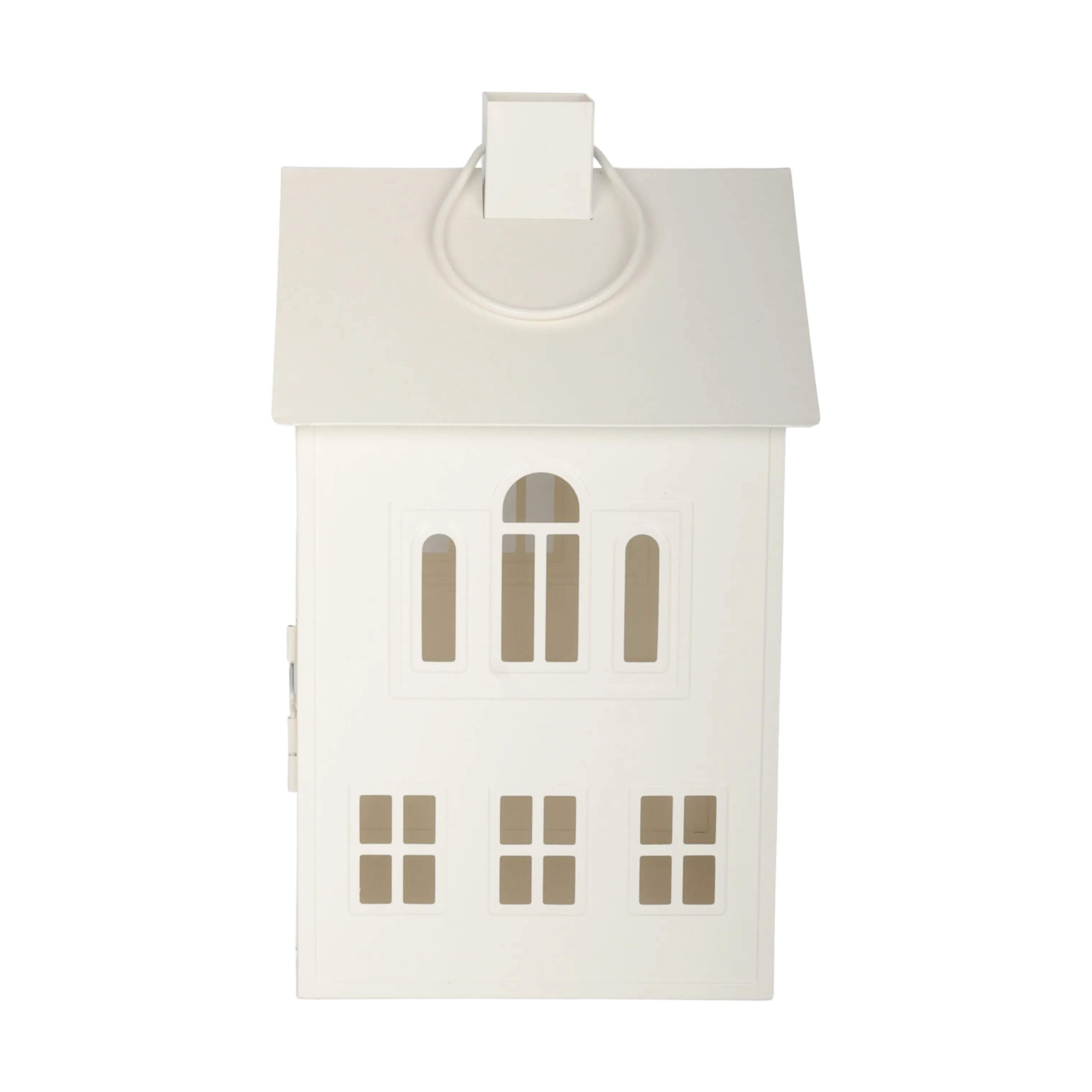 Casa Christmas Bloklysestage Lanterne i Hvid, 33,8 cm, 2