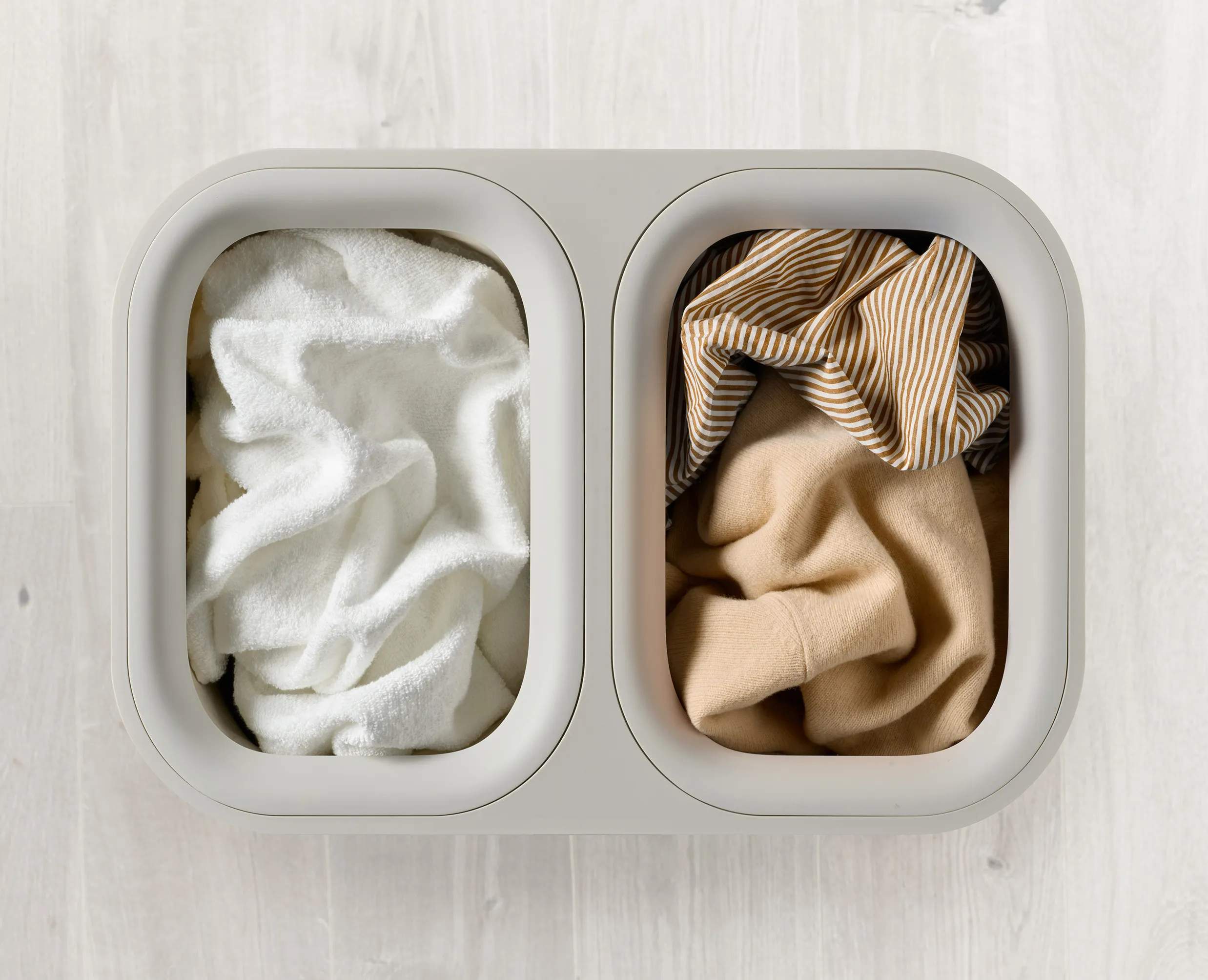 Joseph Joseph Vasketøjskurve Tota Luxe Vasketøjskurv i Beige, 2 rum, 5