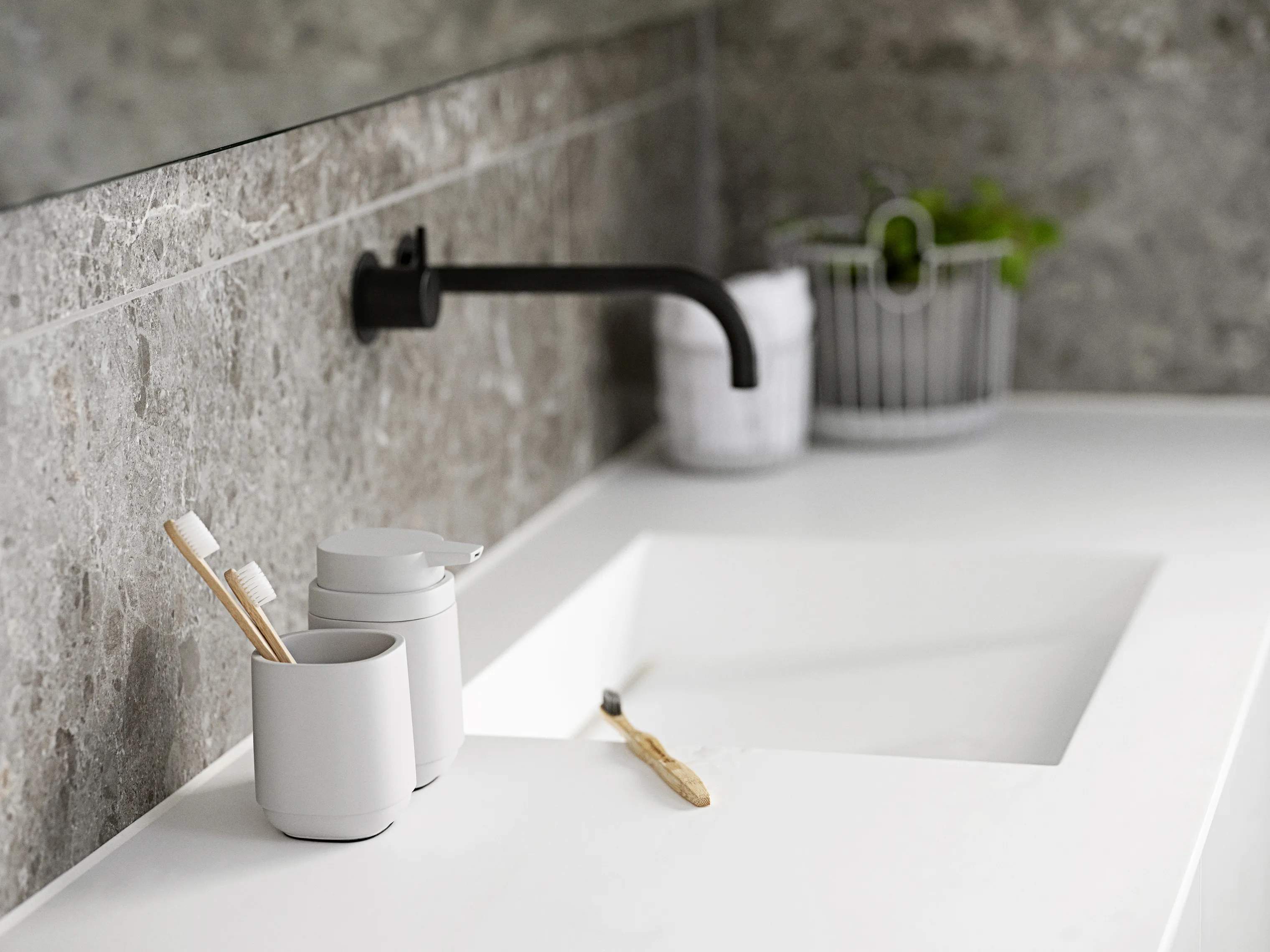 Zone Sæbedispensere Time Sæbedispenser i Soft grey, 2