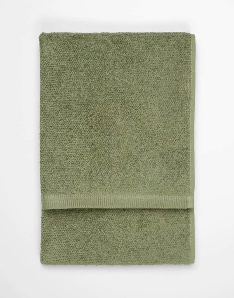 Marc O'Polo Håndklæder Timeless Gæstehåndklæde i Moss green, B30 x L50 cm, 2