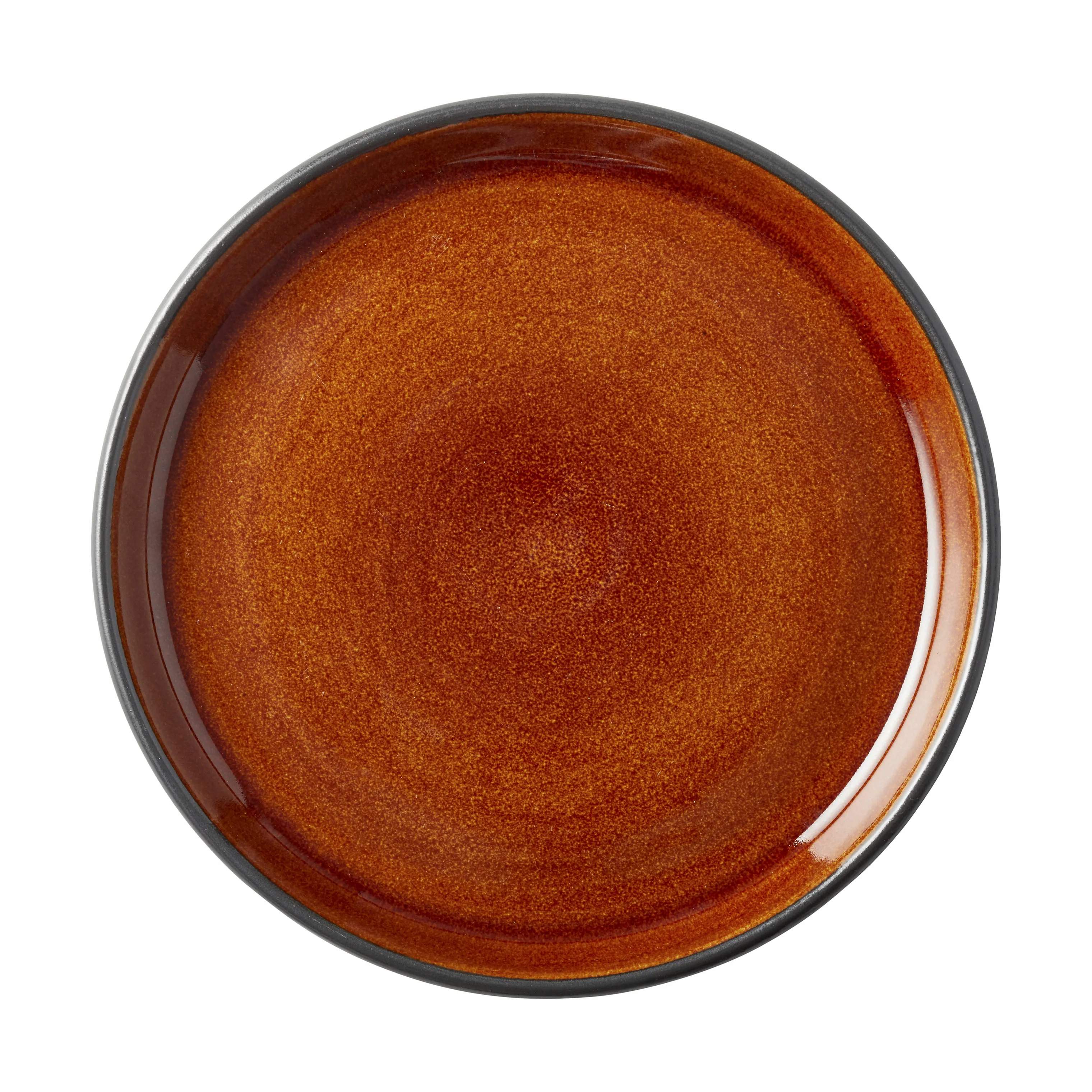 Gastro Tallerken, amber/sort, large