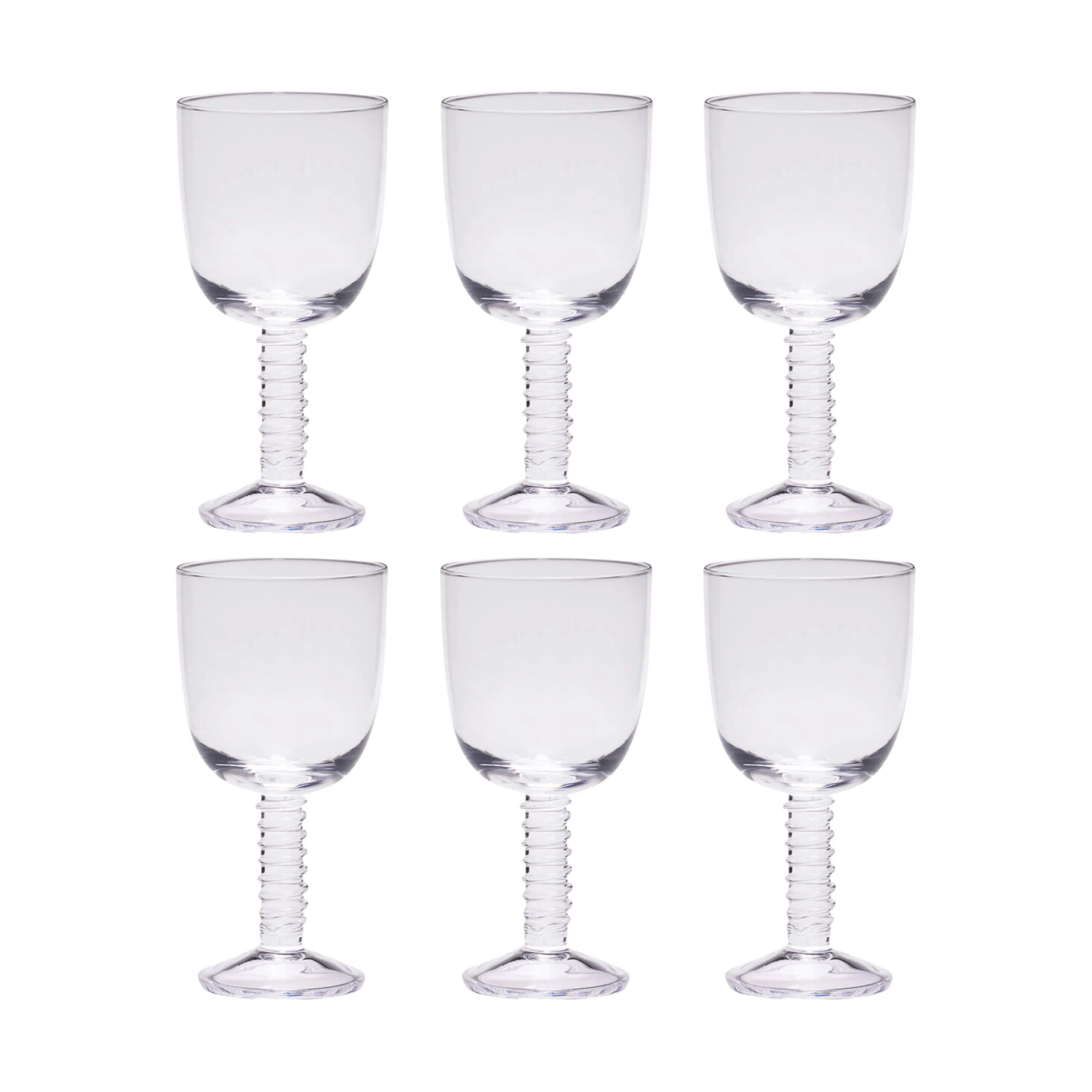 Hübsch Hvidvinsglas Clink Hvidvinsglas - 6 stk. i Klar, 1