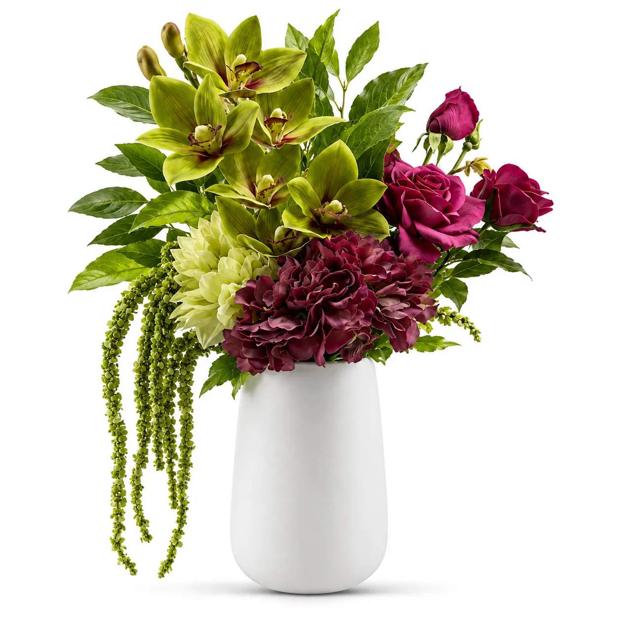 everbloom Kunstige blomster Kunstig Blomsterbuket i Grøn/Pink/Lysegrøn, 5