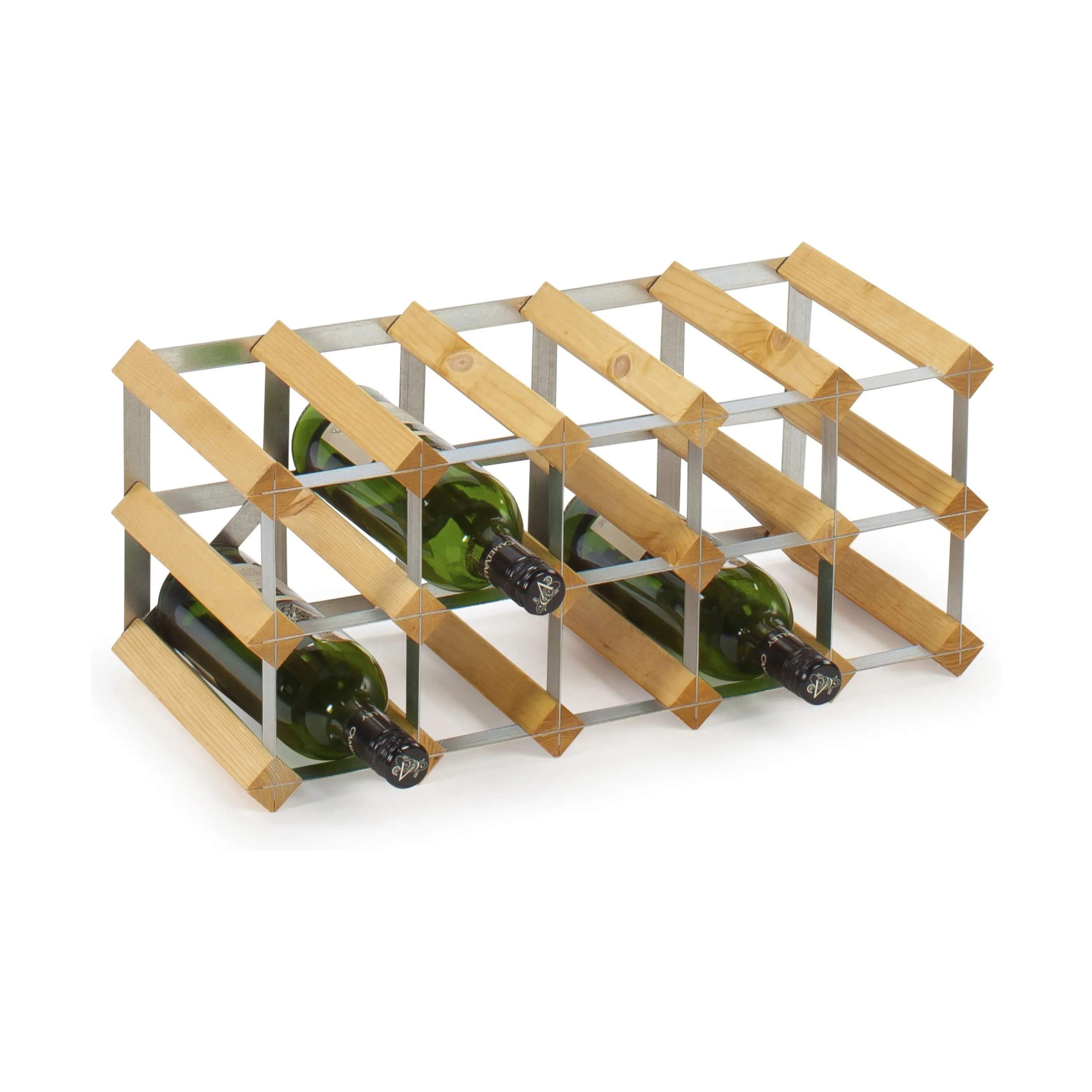 Traditional Wine Racks Vinreoler Vinreol i Lys eg, 15 flasker, 1