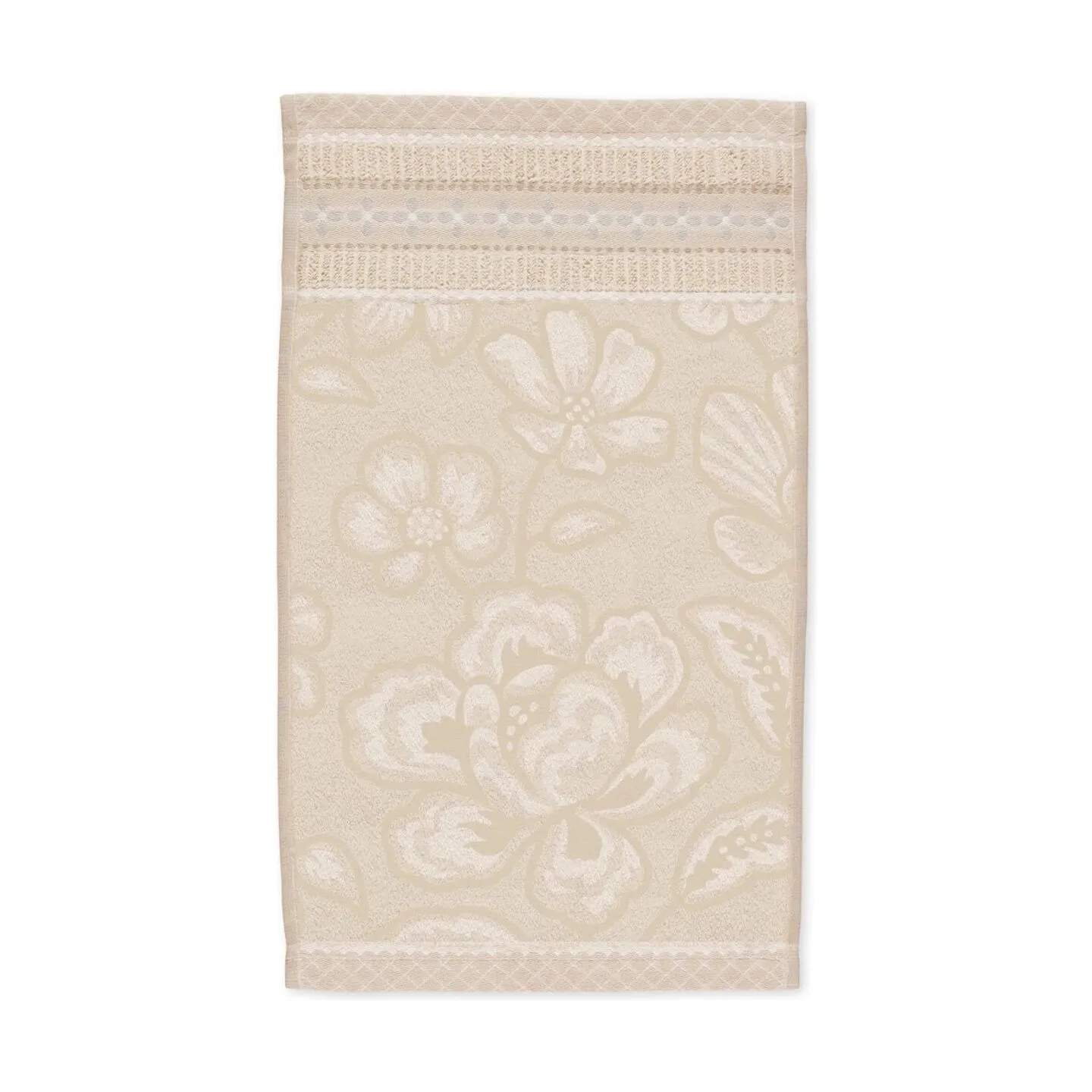 PIP Studio Håndklæder Jasmin Jacquard Håndklæde i Sand, B30 x L50 cm, 1