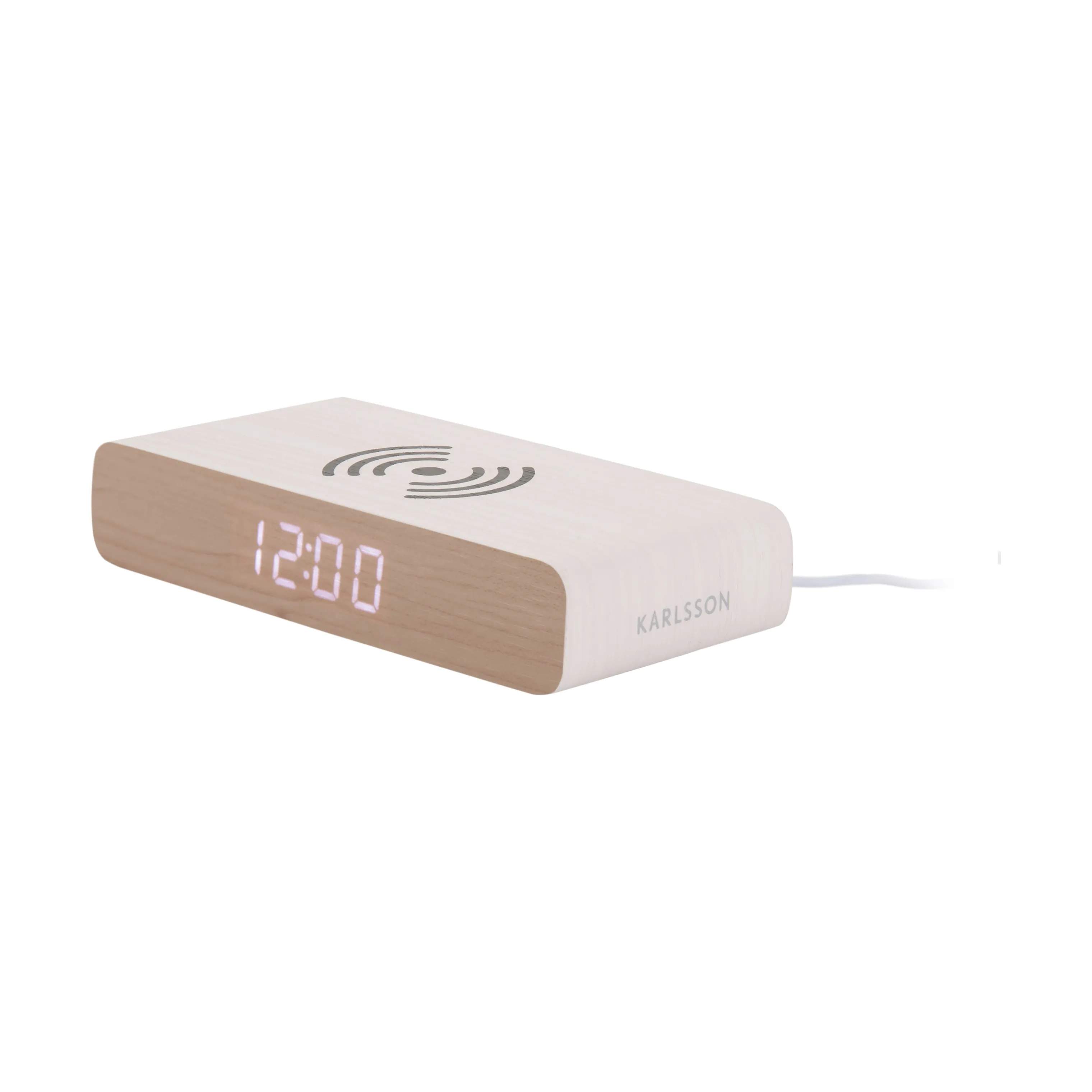 Karlsson Vækkeure Retro Flat Vækkeur i Hvid, 3