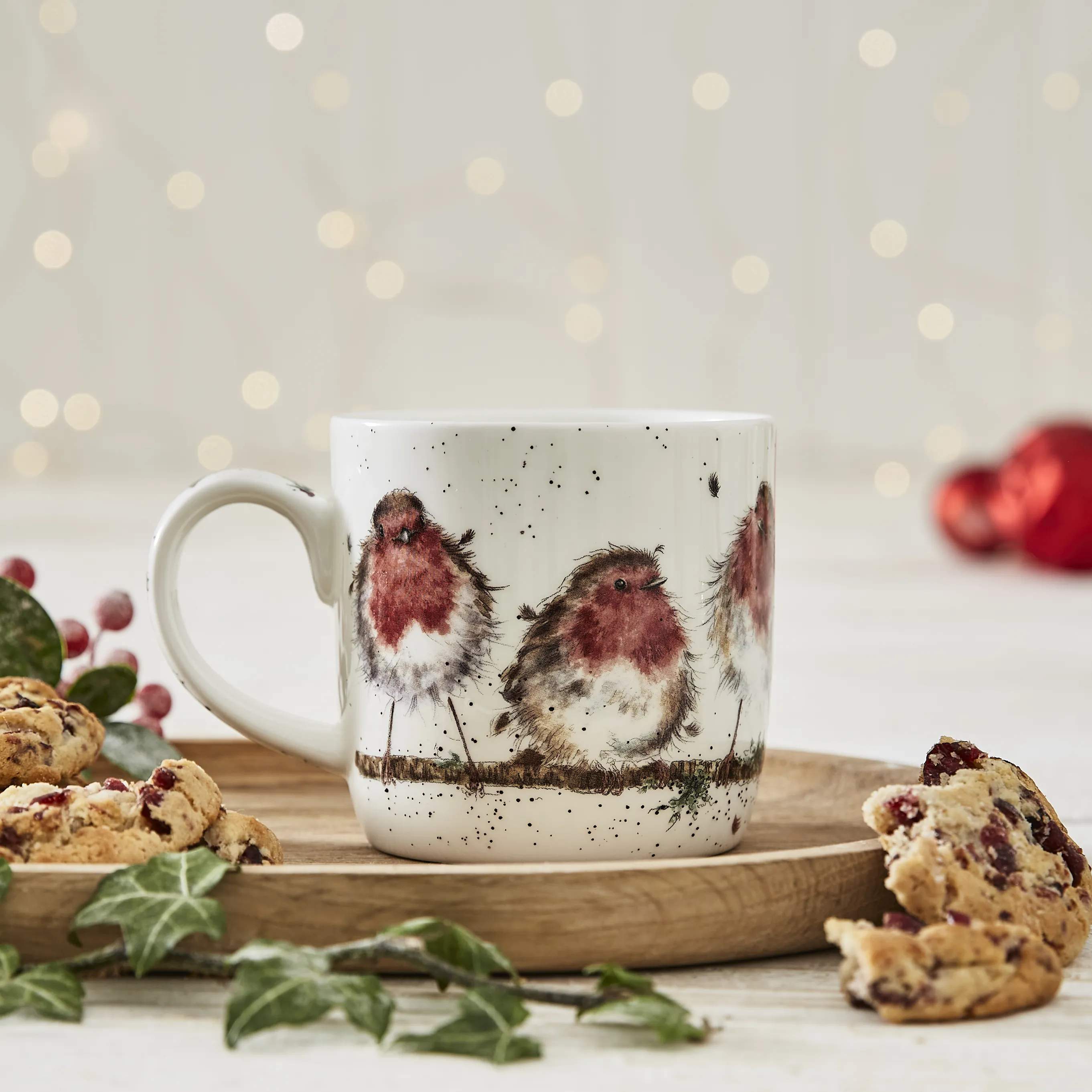 Royal Worcester Krus og kopper med hank Wrendale Krus - Rockin robins i Rockin Robin, 2