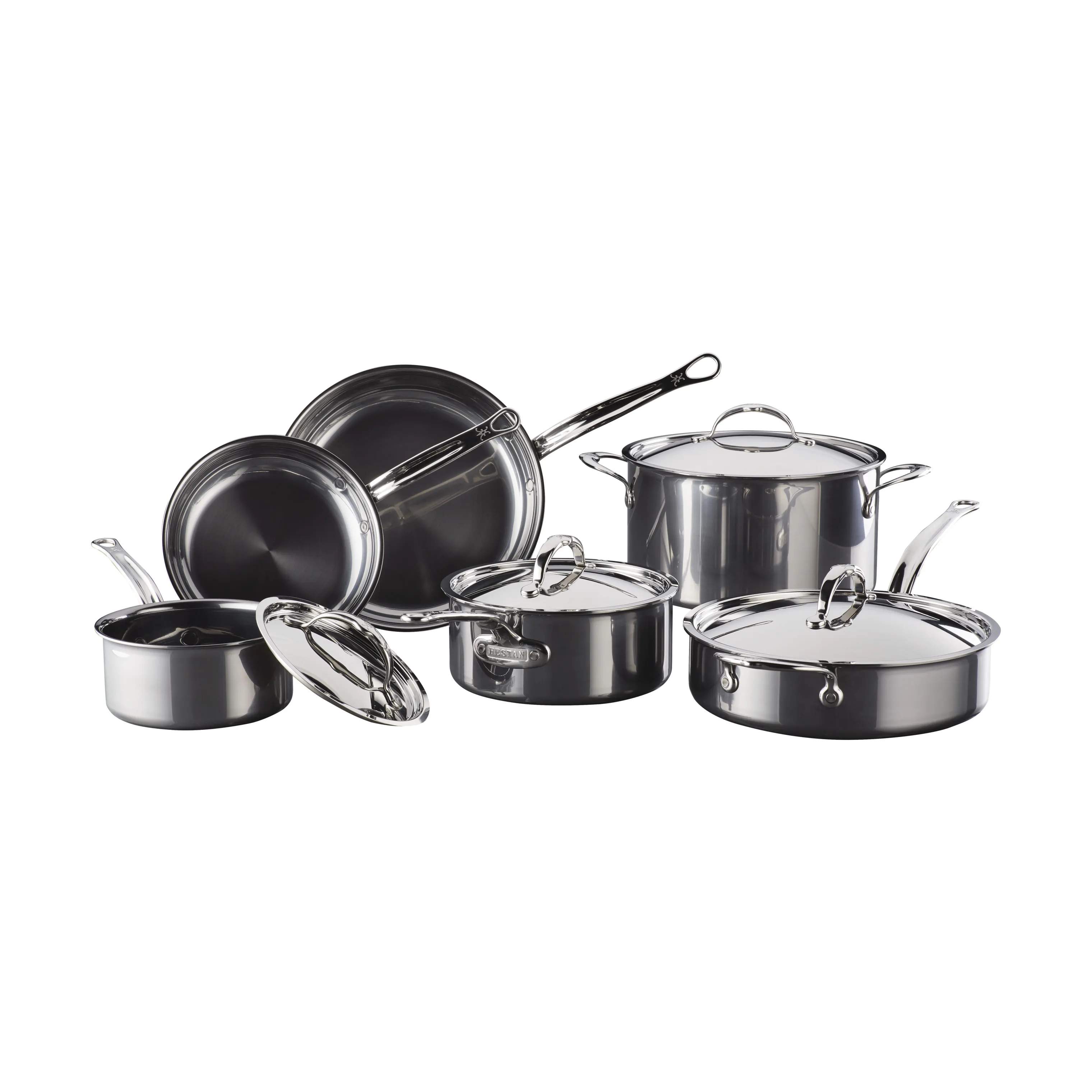 Hestan Grydesæt Nanobond Gryde- og pandesæt - 10 dele i Rustfrit stål, 3