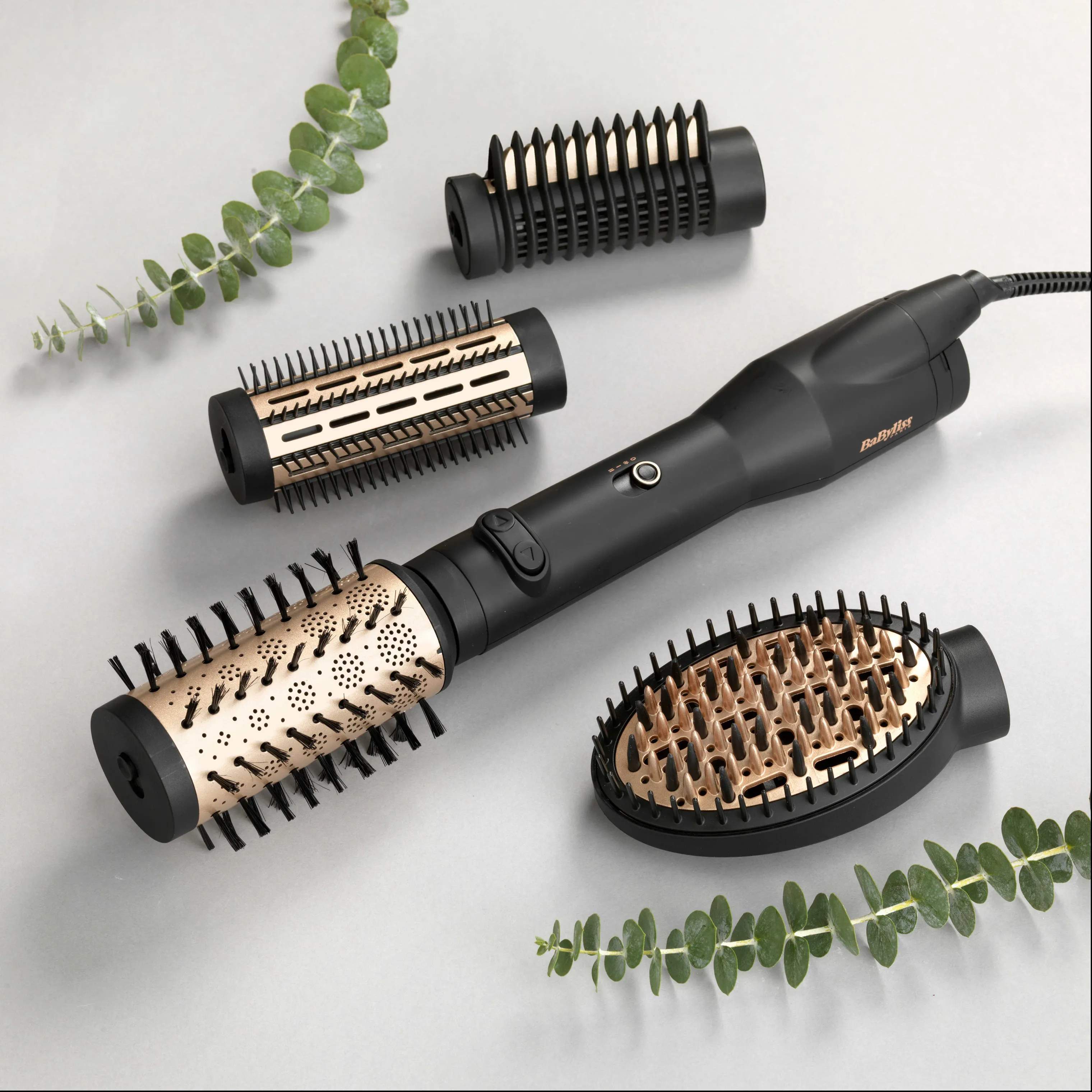 BaByliss Krøllejern Big Hair Luxe Varmluftbørste i Sort/guld, 2
