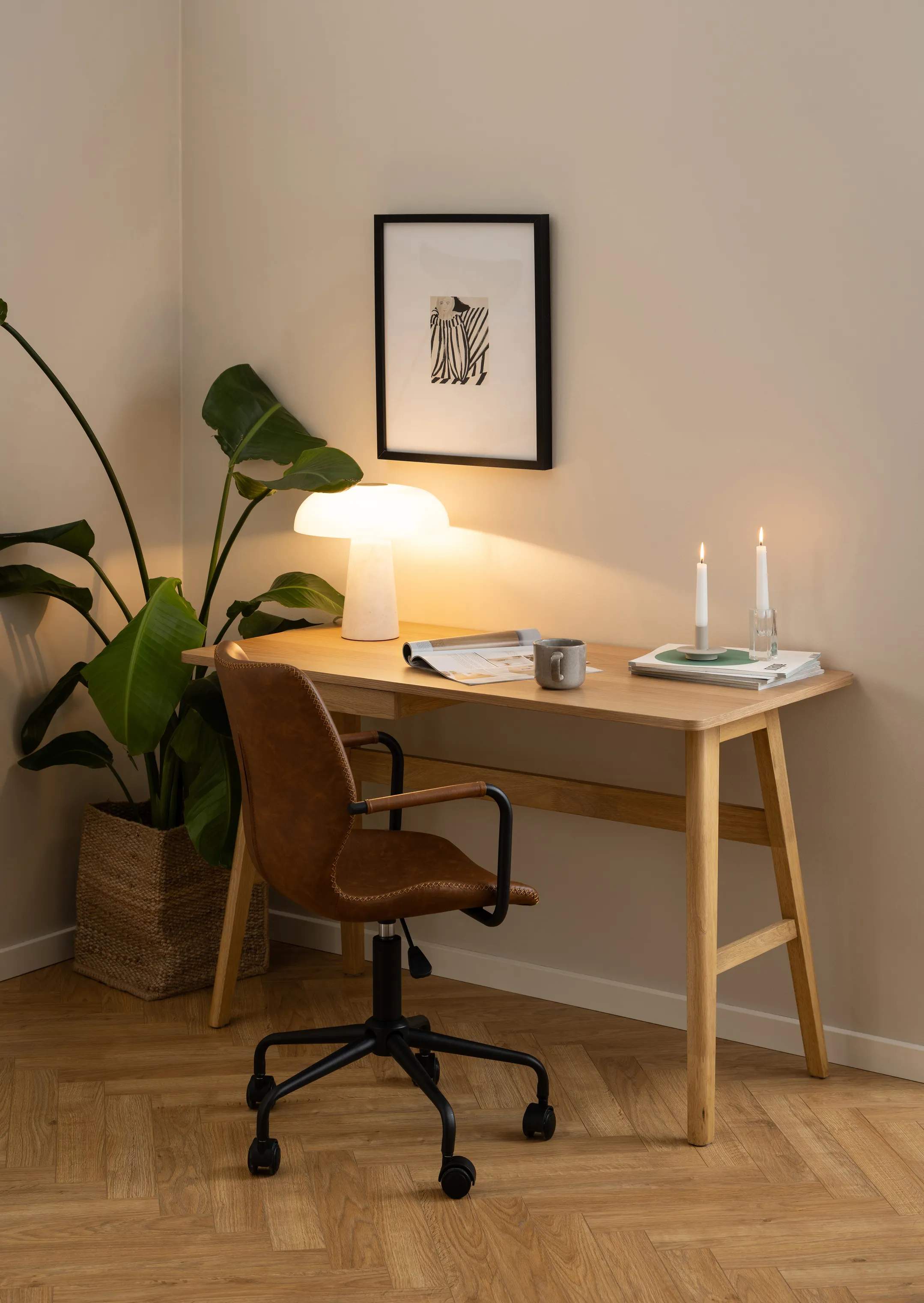 CASA Living Skriveborde Barnett Skrivebord i Natur, 3