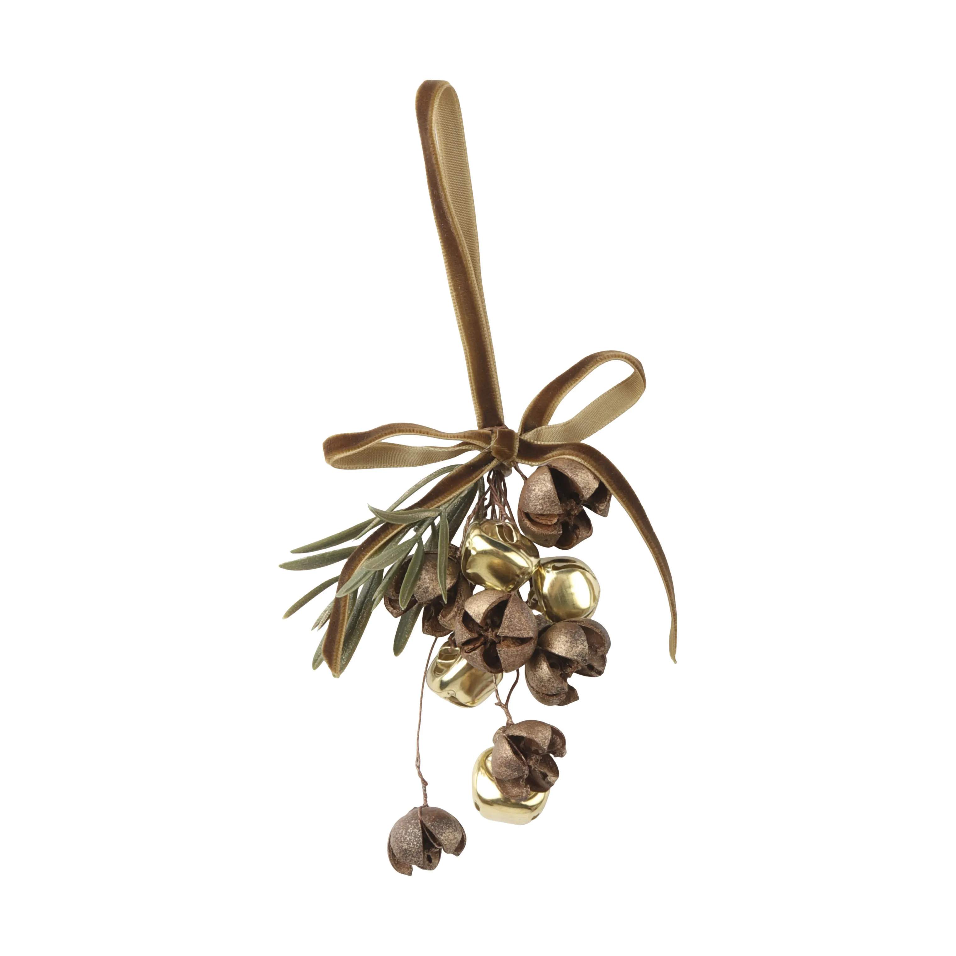 Casa Christmas Kunstige blomster Ophæng med frøkapsler i Guldfarvet/natur, 1