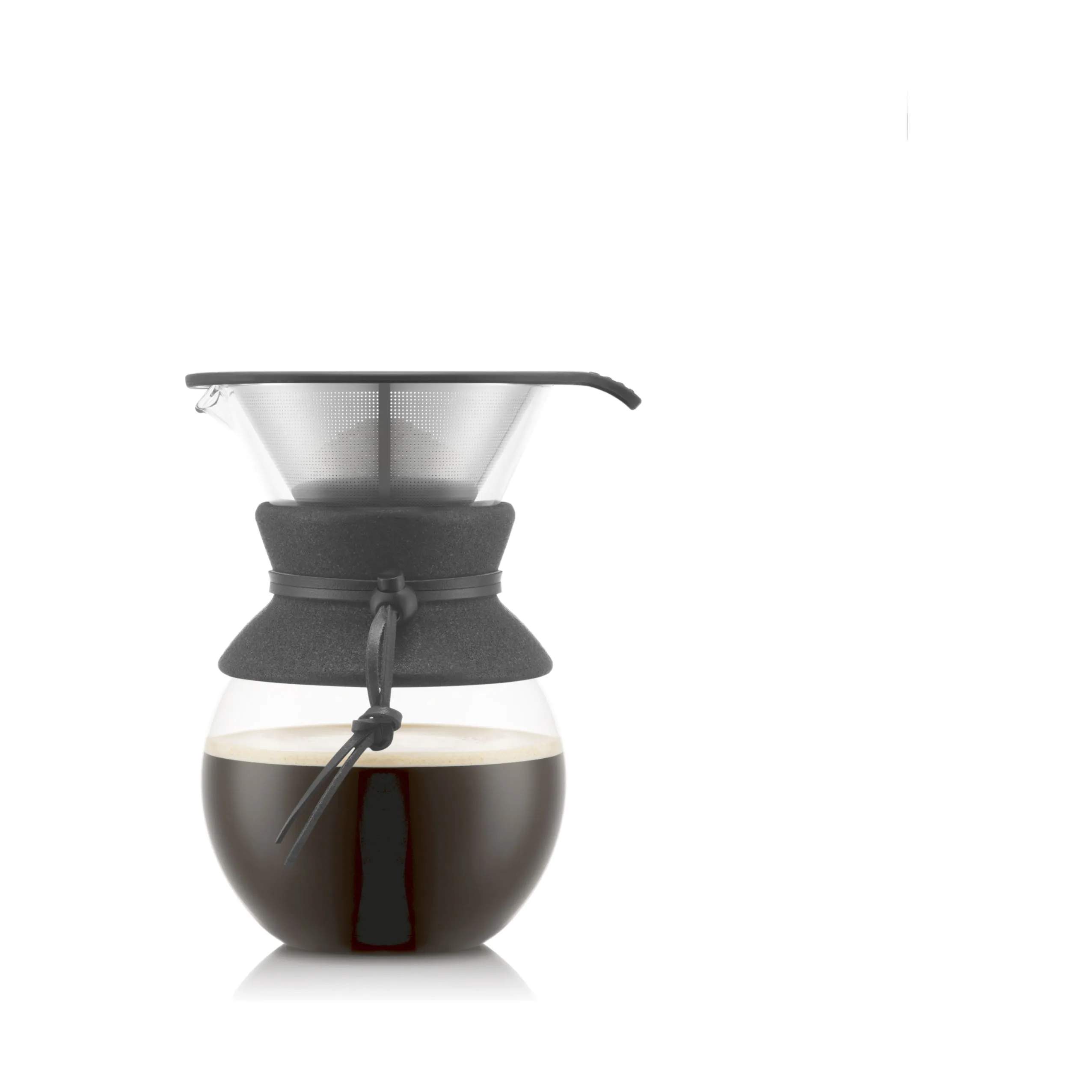 Pour Over Kaffebrygger, sort/læder, large