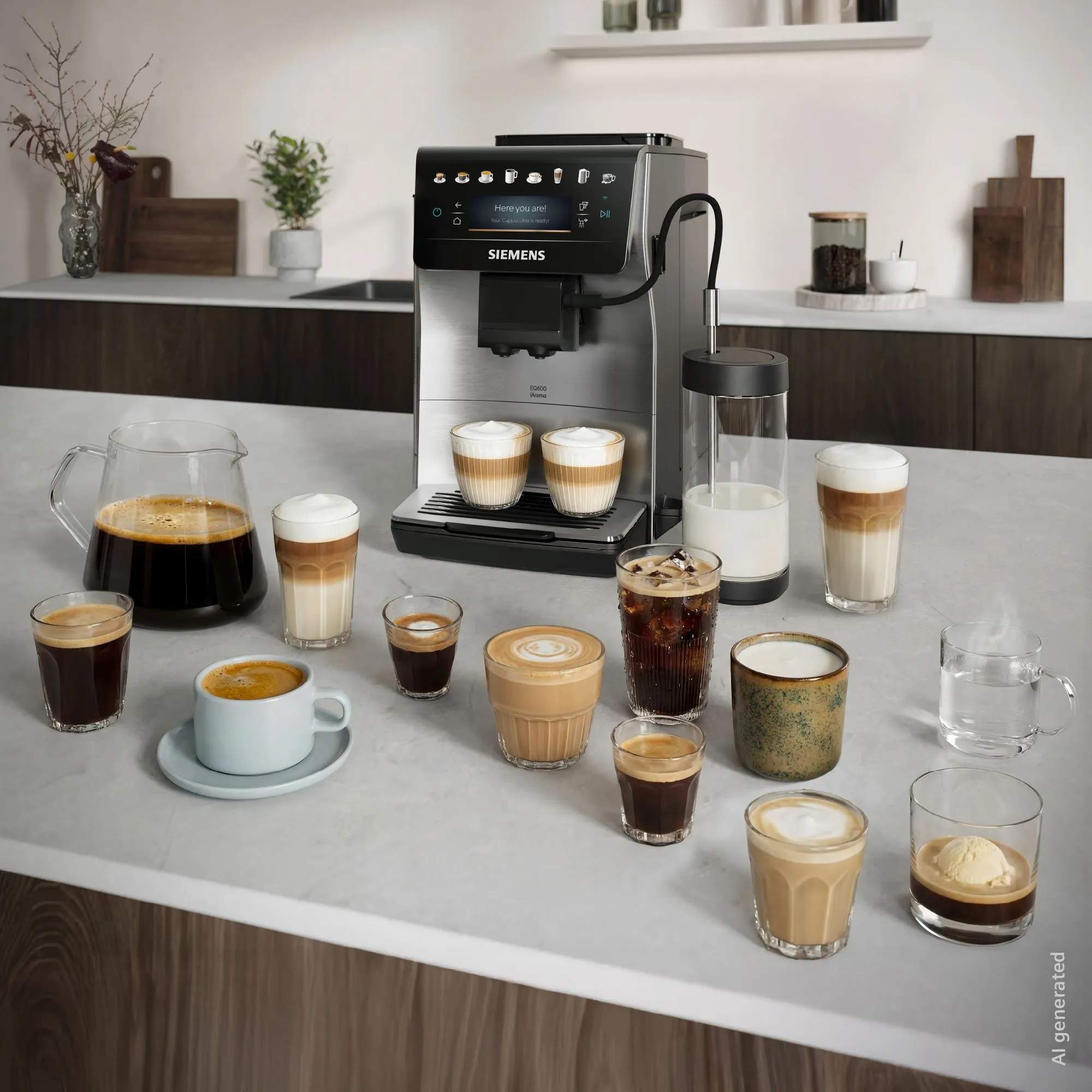 Siemens Espressomaskiner EQ600 iAroma Espressomaskine TP605EM3 i Sølv, 3