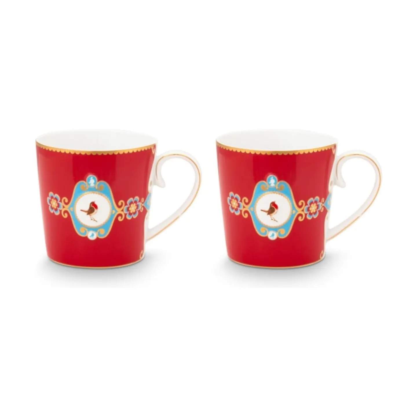 PIP Studio Krus og kopper med hank Love Birds Krus - 2 stk. i Red, 300 ml, 1