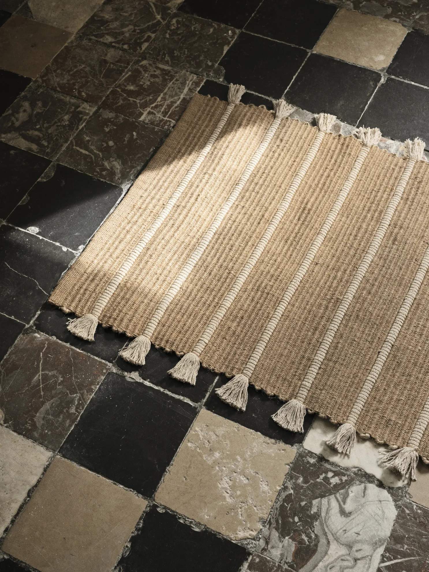 Broste Copenhagen Dørmåtter Ezra Gulvtæppe i Hvid, 140, 2