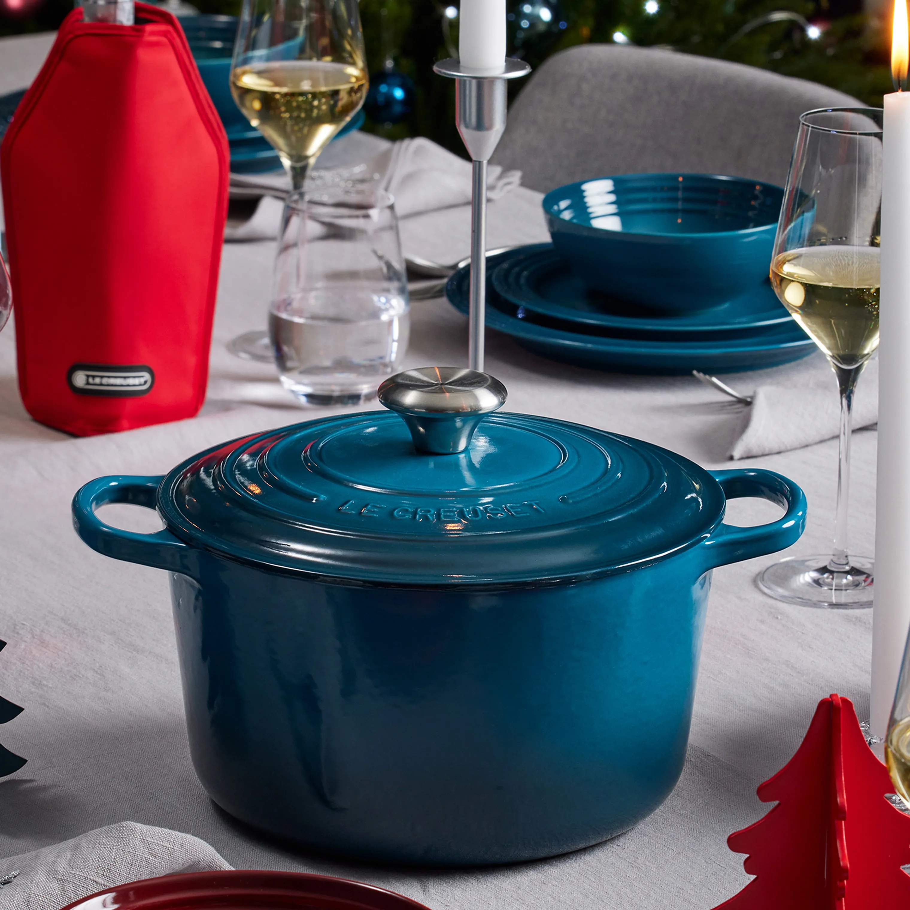 Le Creuset Gryder Signature Gryde i Deep Teal, 6.3 L, 2