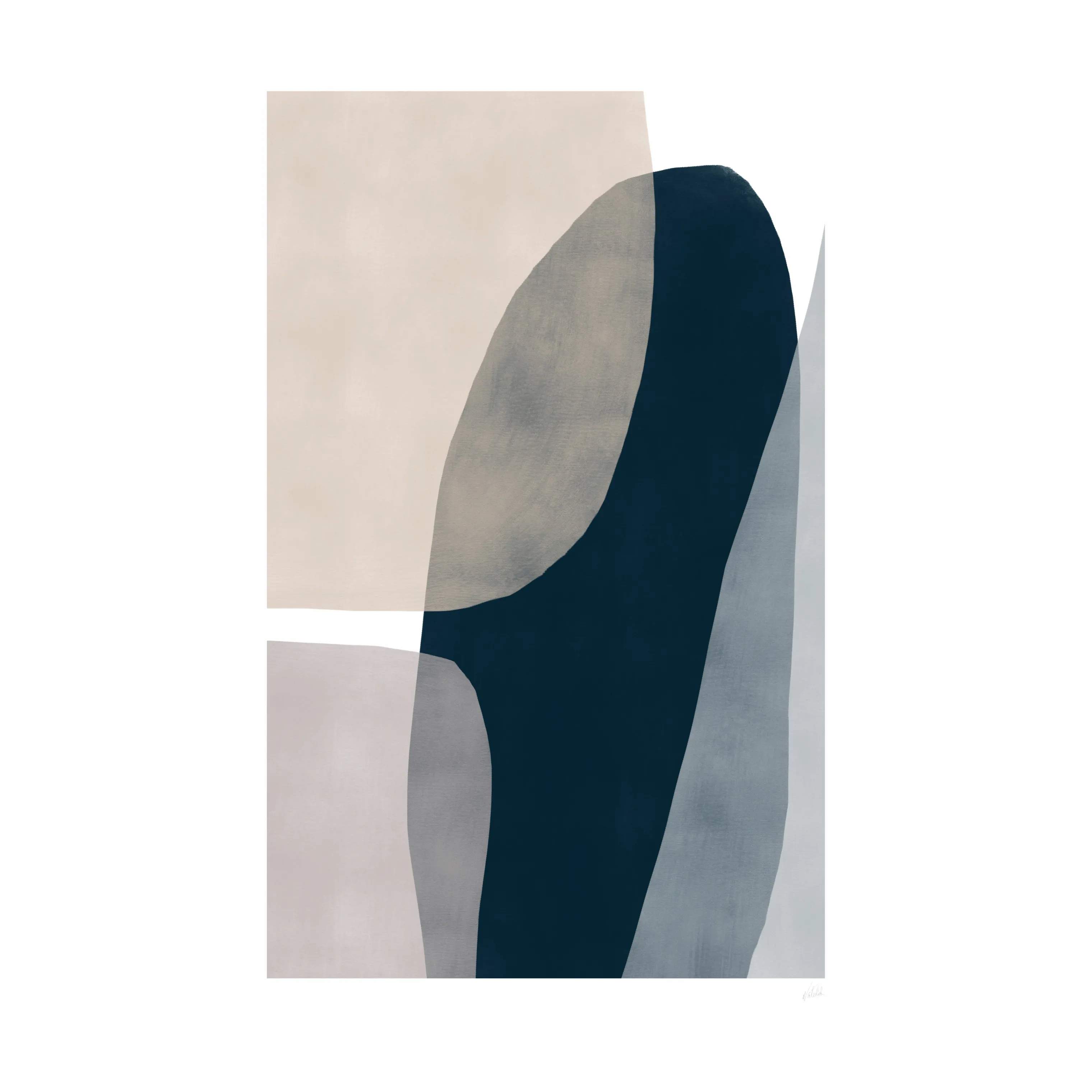 Poster&Frame Plakater Nombre 2 i Beige/sort, B15 x L21 cm, 1