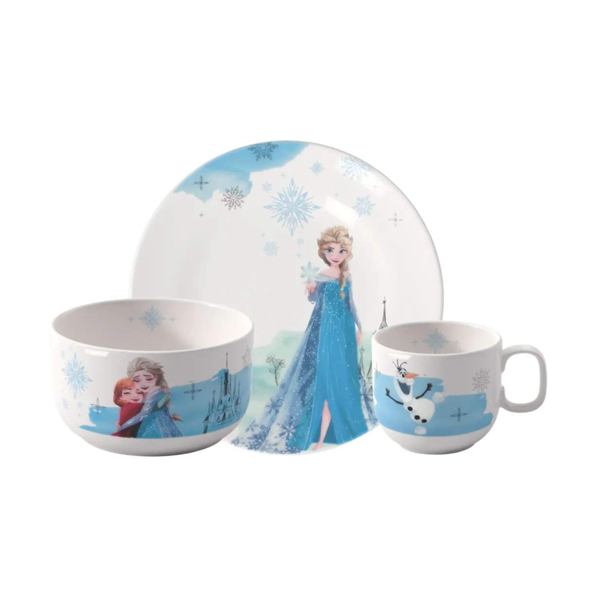 Villeroy & Boch Børnetallerkener Disney Frozen Børnespisesæt - 3 dele i 3 stk., 1