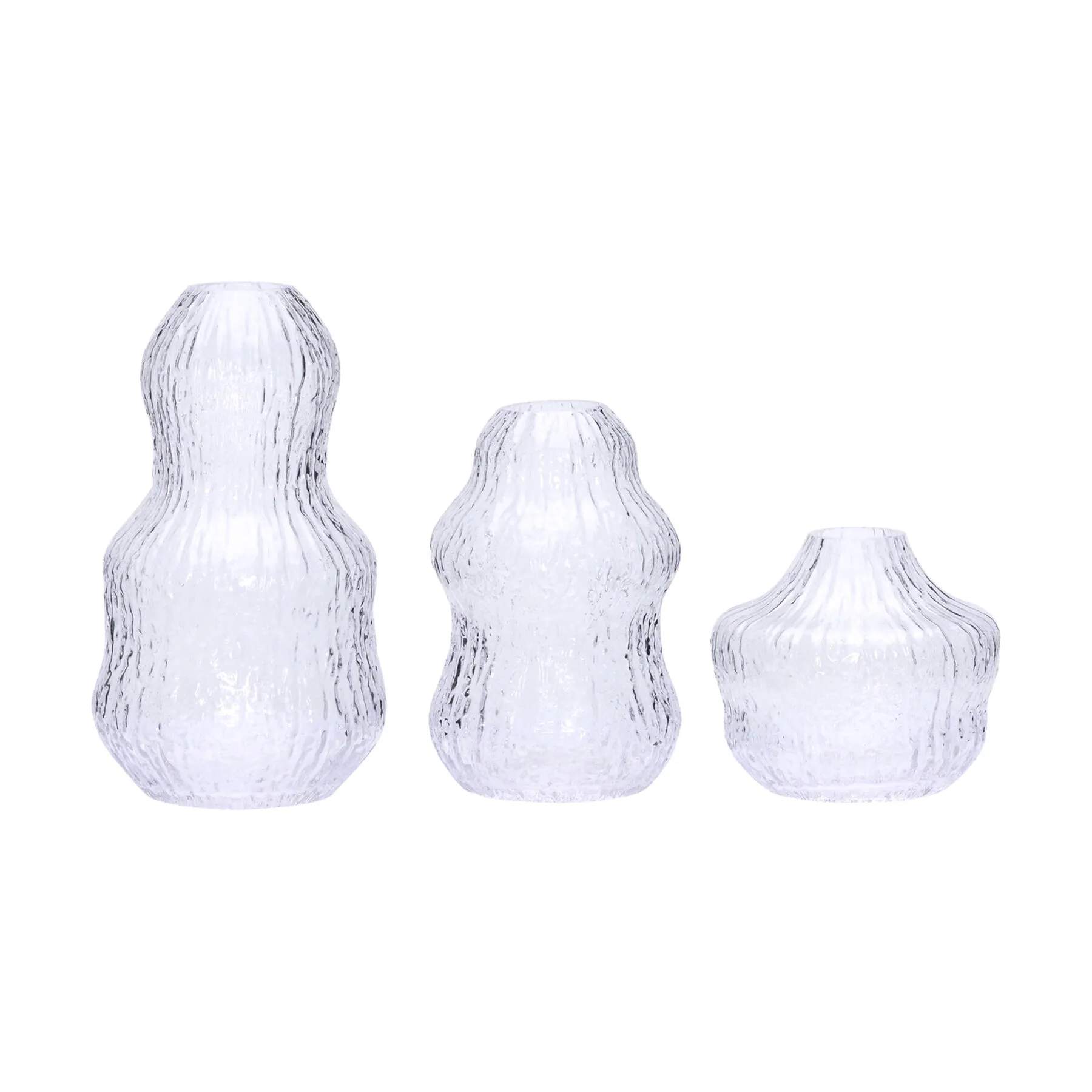 Hübsch Vaser Fuyu Vase - 3 stk. i Klar, 1