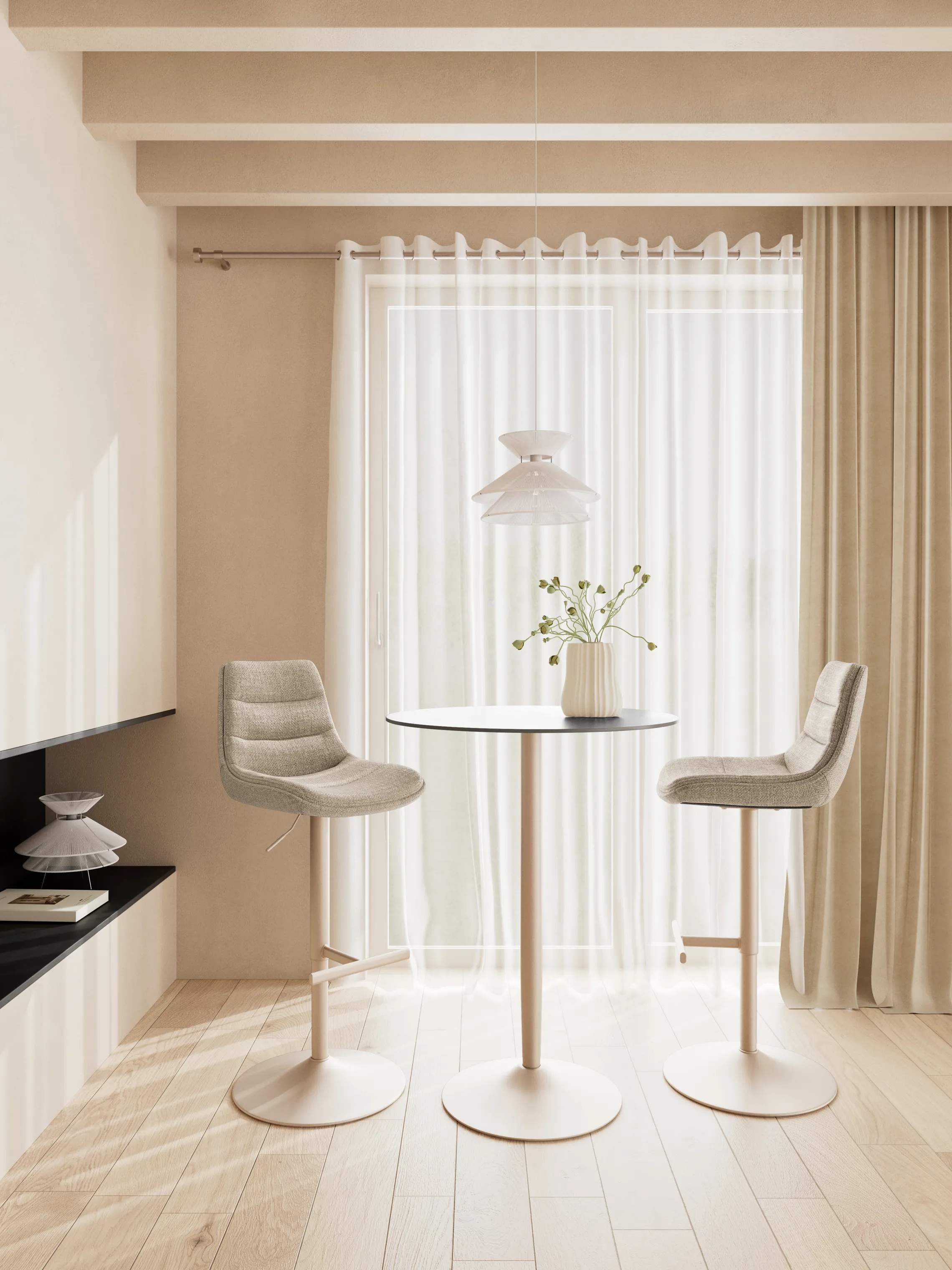 CASA Living Barstole Adisa Barstol - 2 stk. i Beige/beige stel, 2