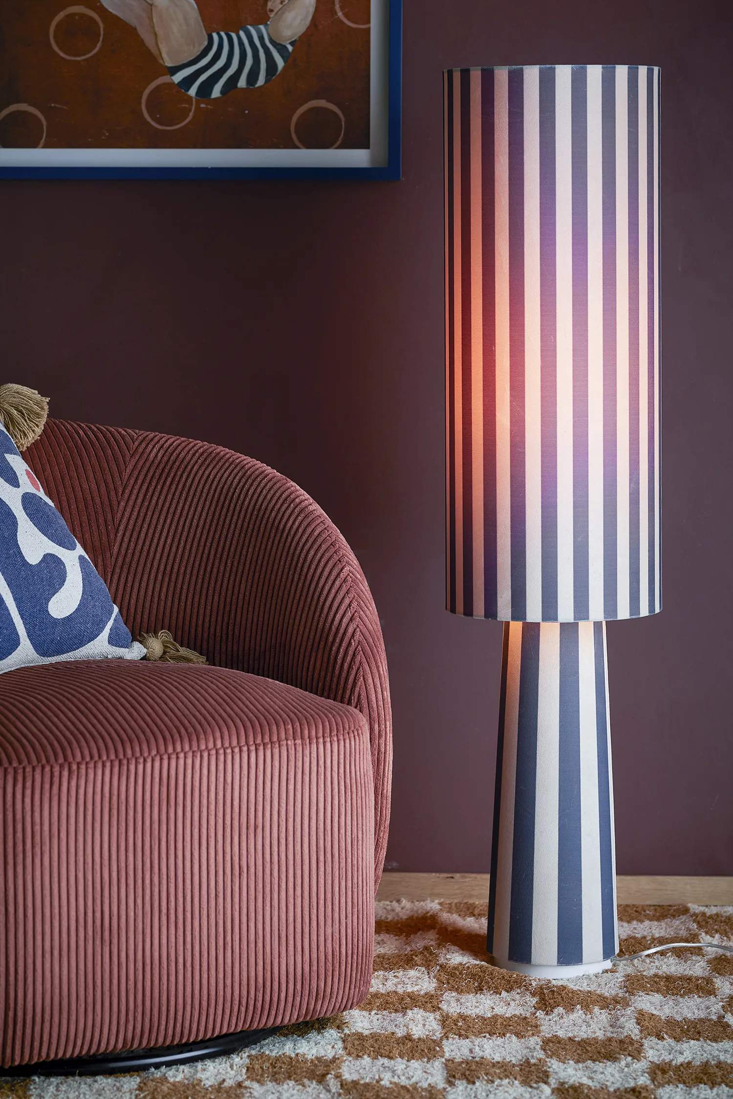 Bloomingville Gulvlamper Emmie Gulvlampe i Blå, 2