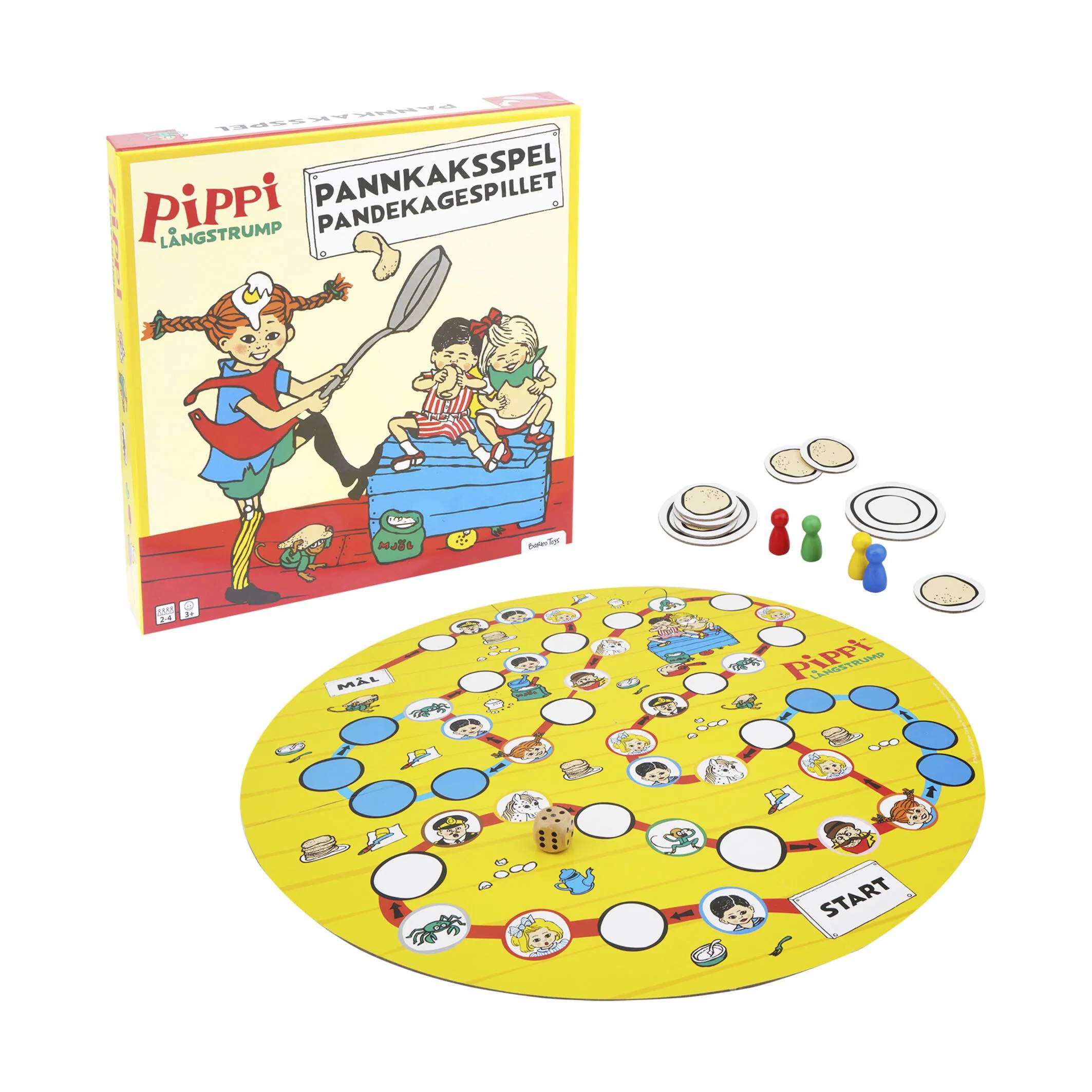 Barbo Toys Spil Pippi Langstrømpe Pippi Langstrømpe Brætspil - Pandekage i Multifarvet, 1