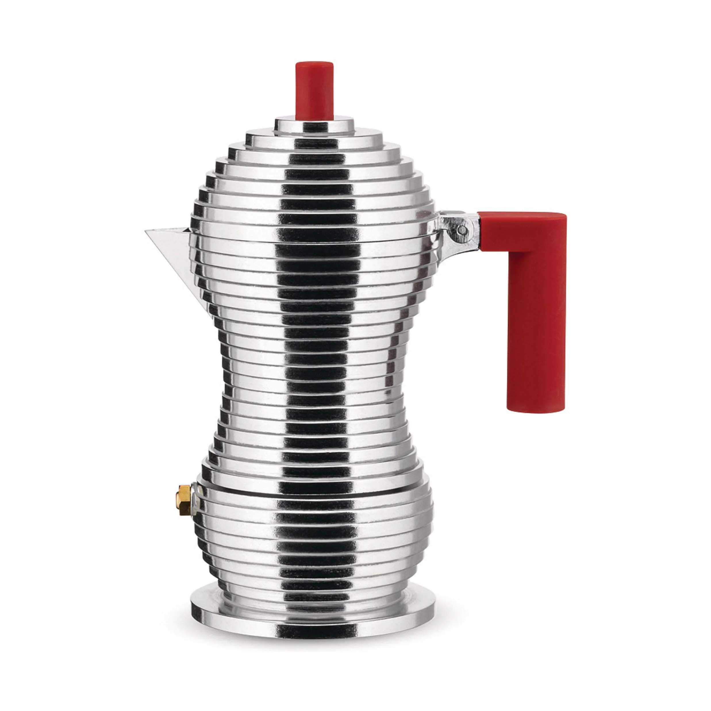 Alessi Espressokander Pulcina Espressokande i Stål/rød, 7 cl, 1