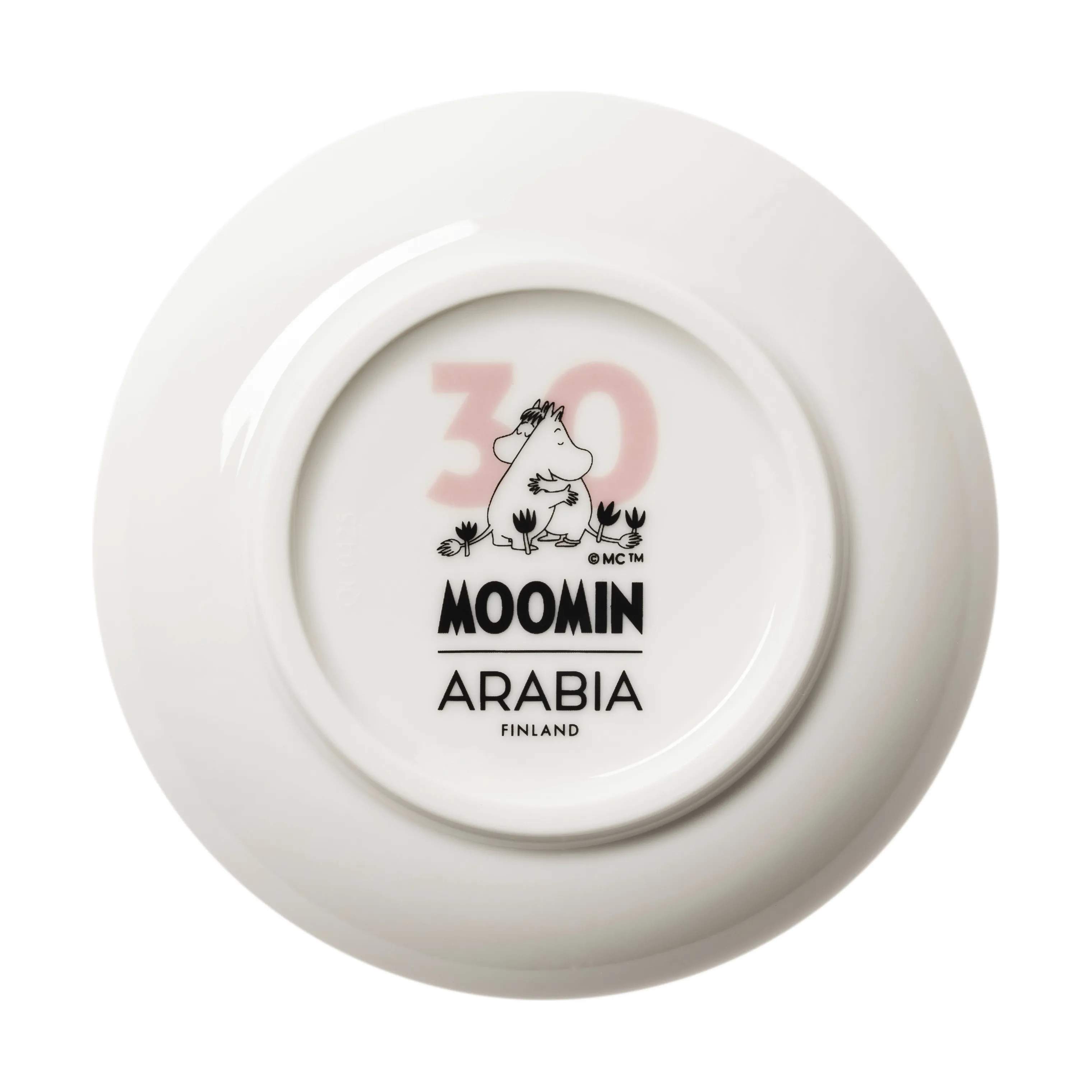 Moomin Arabia Kage- og desserttallerkener Klassisk Jubilæums Mini Tallerken - Kærlighed i Lyserød, 4