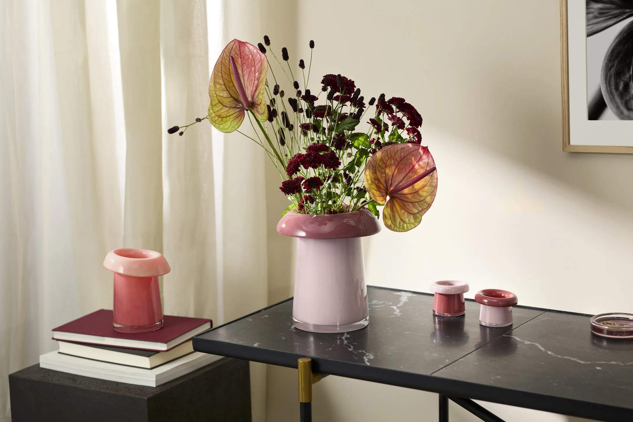 Holmegaard Fyrfadsstage Soma Fyrfadsstage - 2 stk. i Rosa/Terracotta, 4