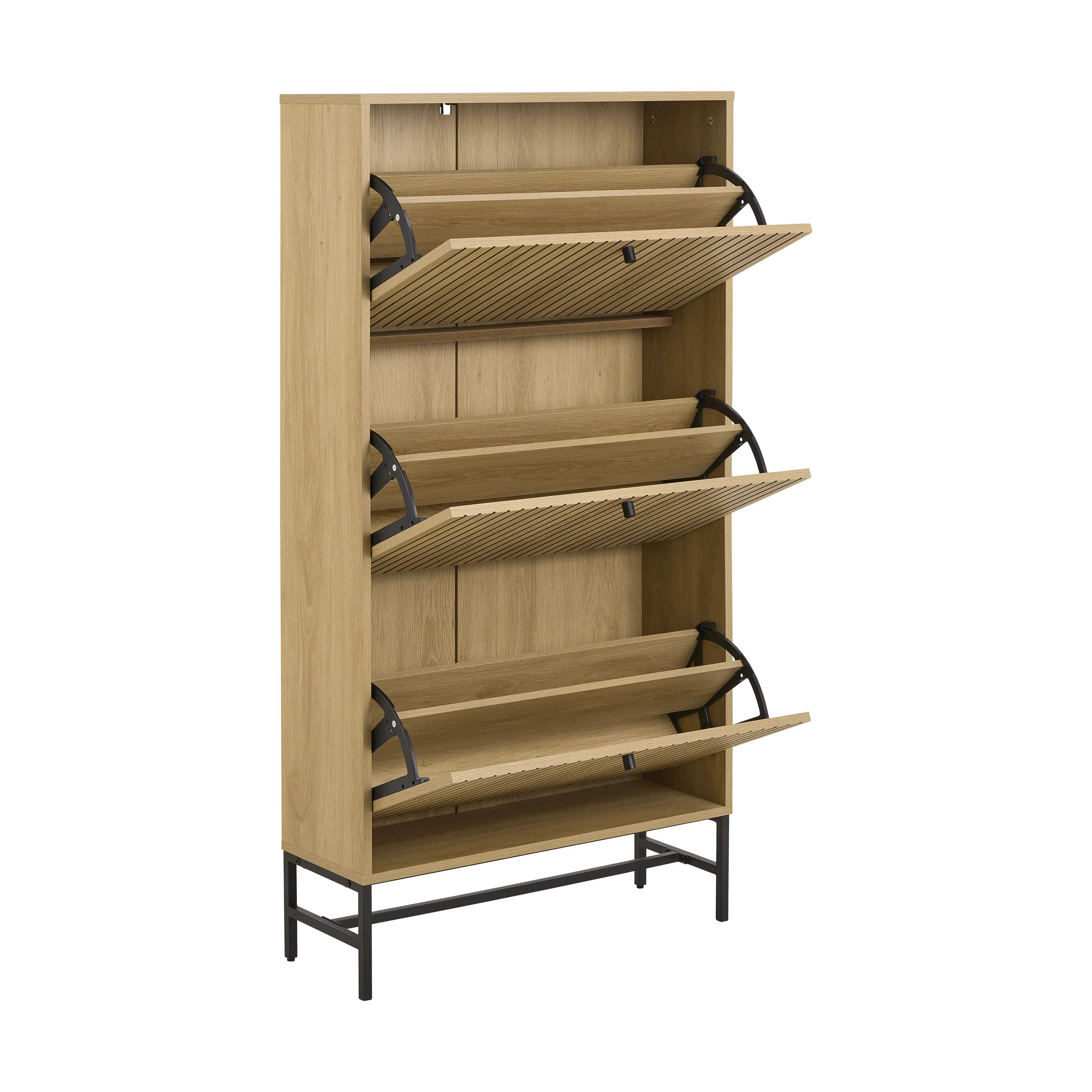 CASA Living Skabe Albany Skoskab i Natur, H140,4 x B71,6 cm, 3