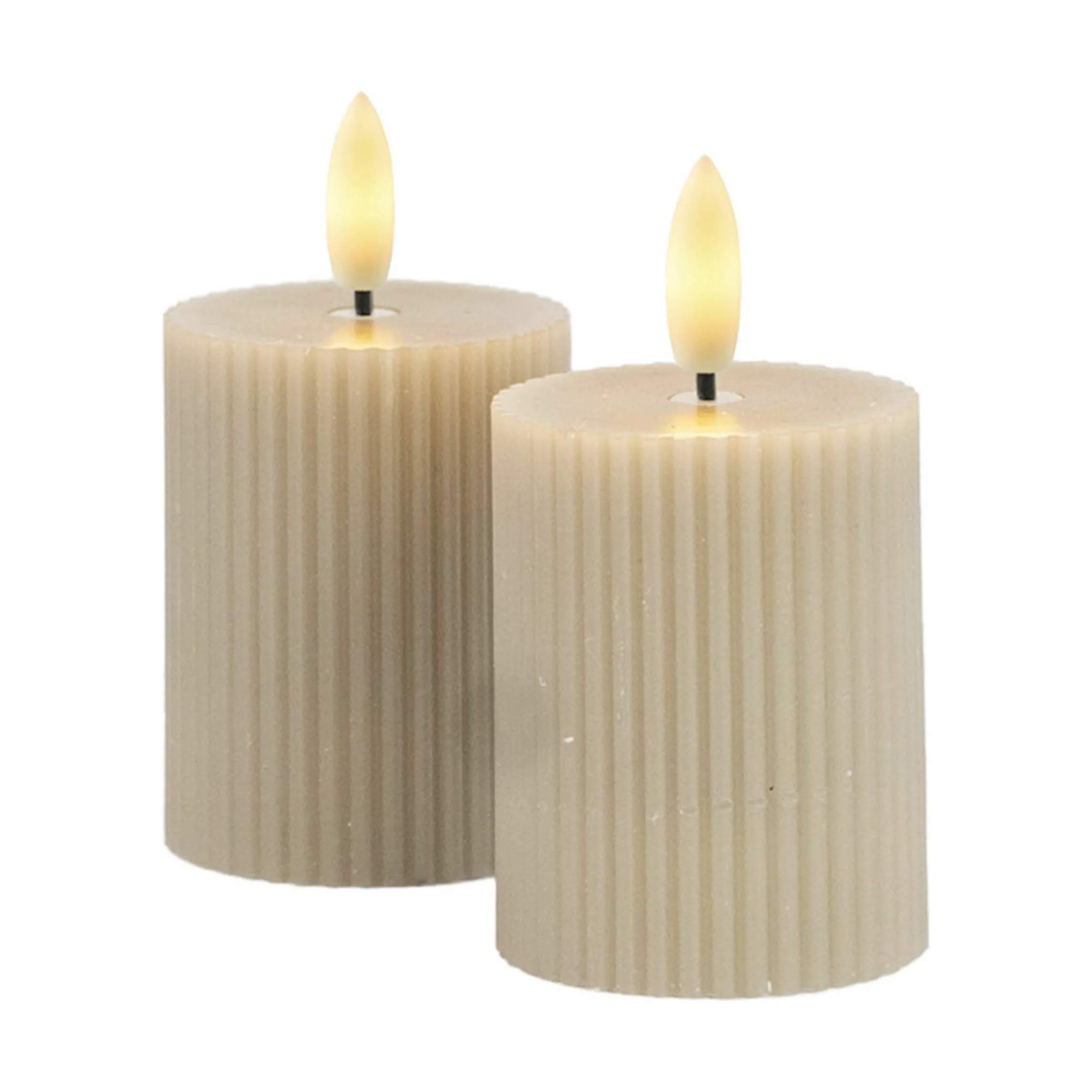 Sirius LED-lys Smilla Genopladelige LED Bloklys - 2 stk. i Grå, 1