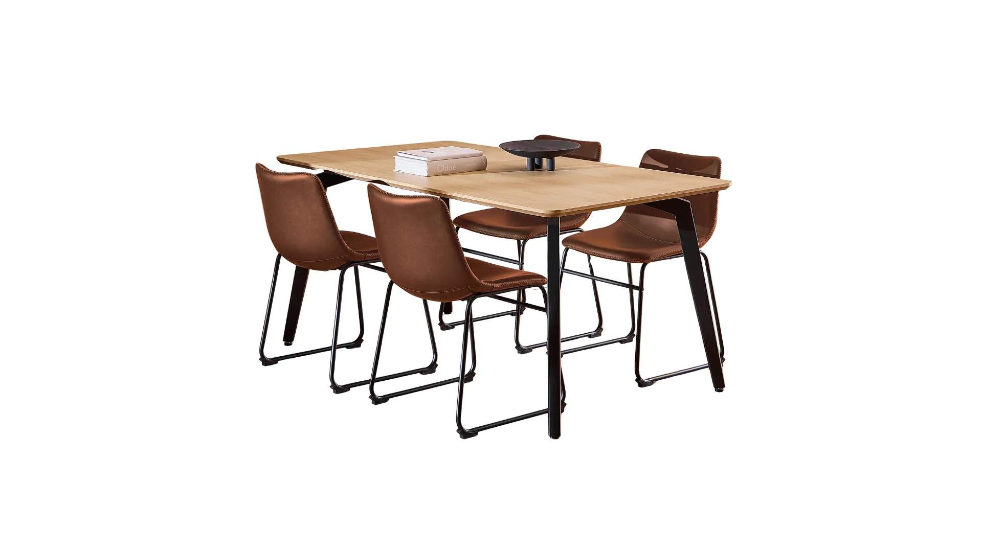 CASA Living Spiseborde Cadiz Spisebordssæt - 5 dele i Natur/brun, 1