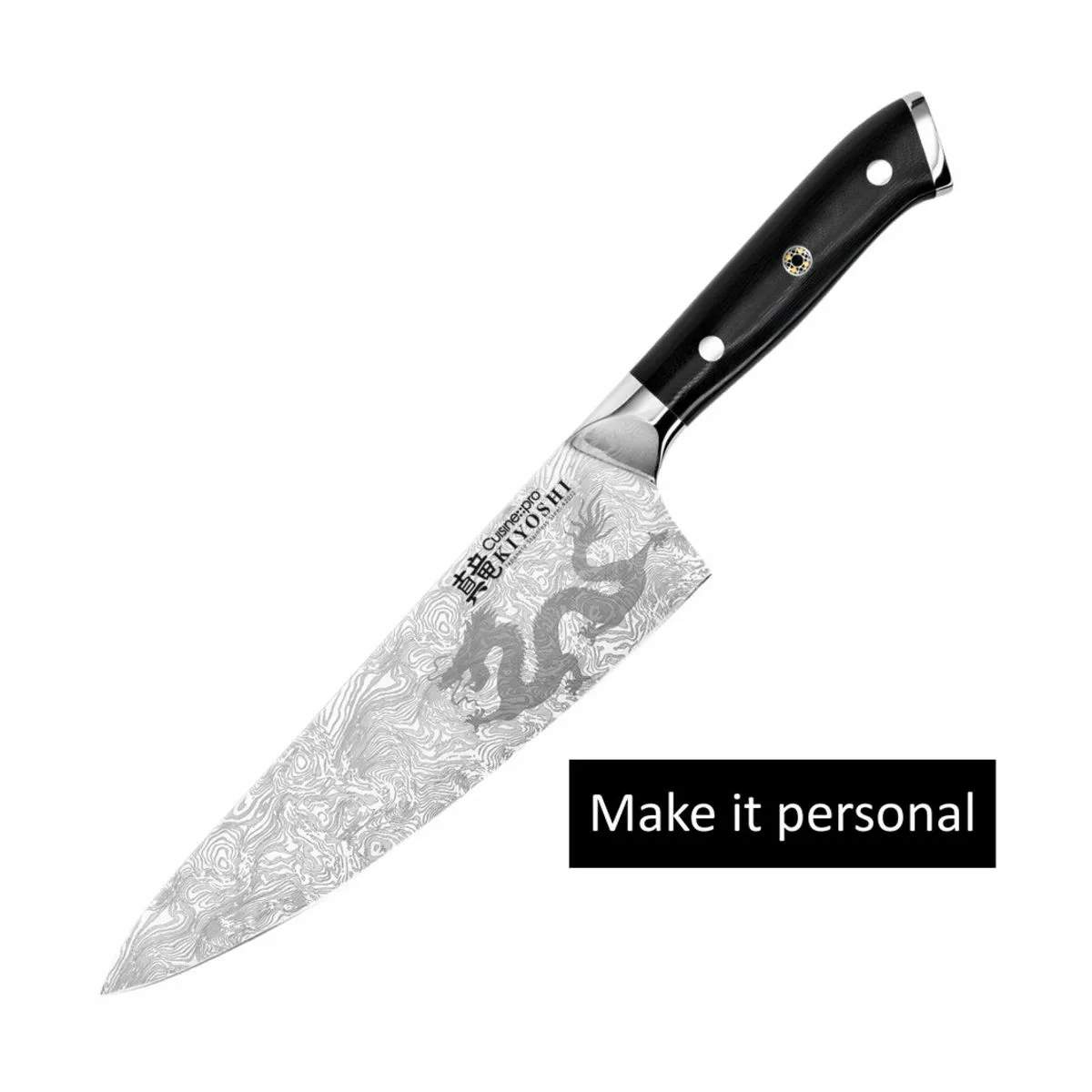 KIYOSHI™ Kokkekniv, sølvfarvet/sort, large